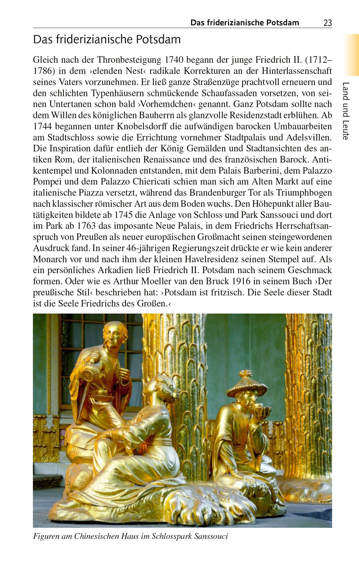 Beispielinhalt (Bild) TRESCHER Reiseführer Potsdam