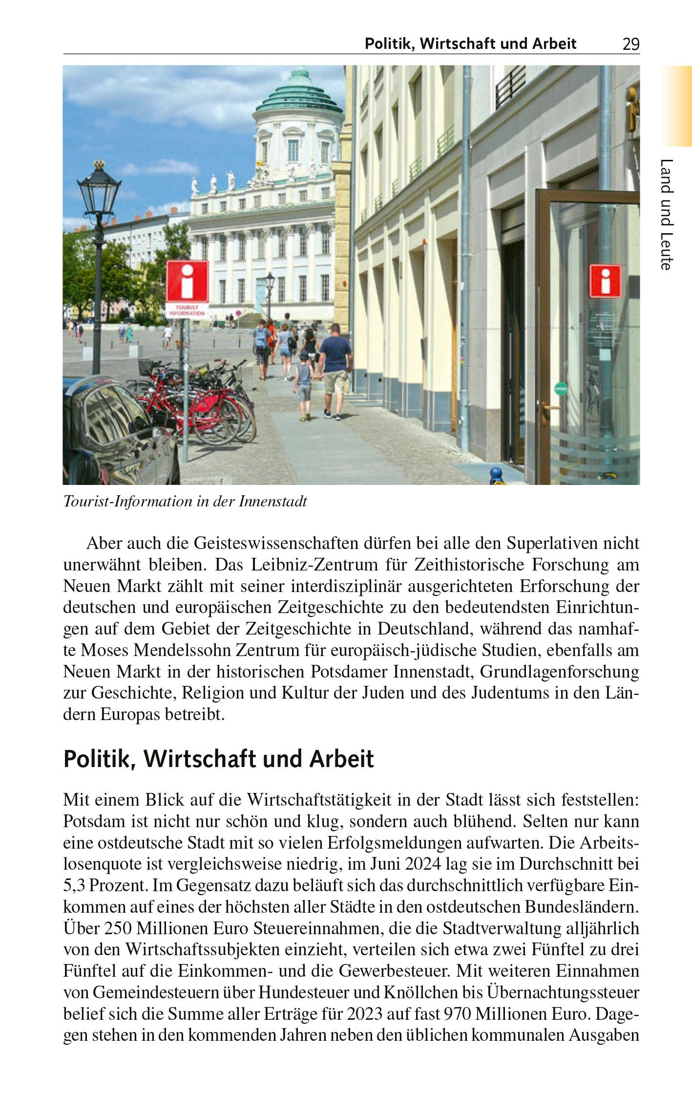 Beispielinhalt (Bild) TRESCHER Reiseführer Potsdam