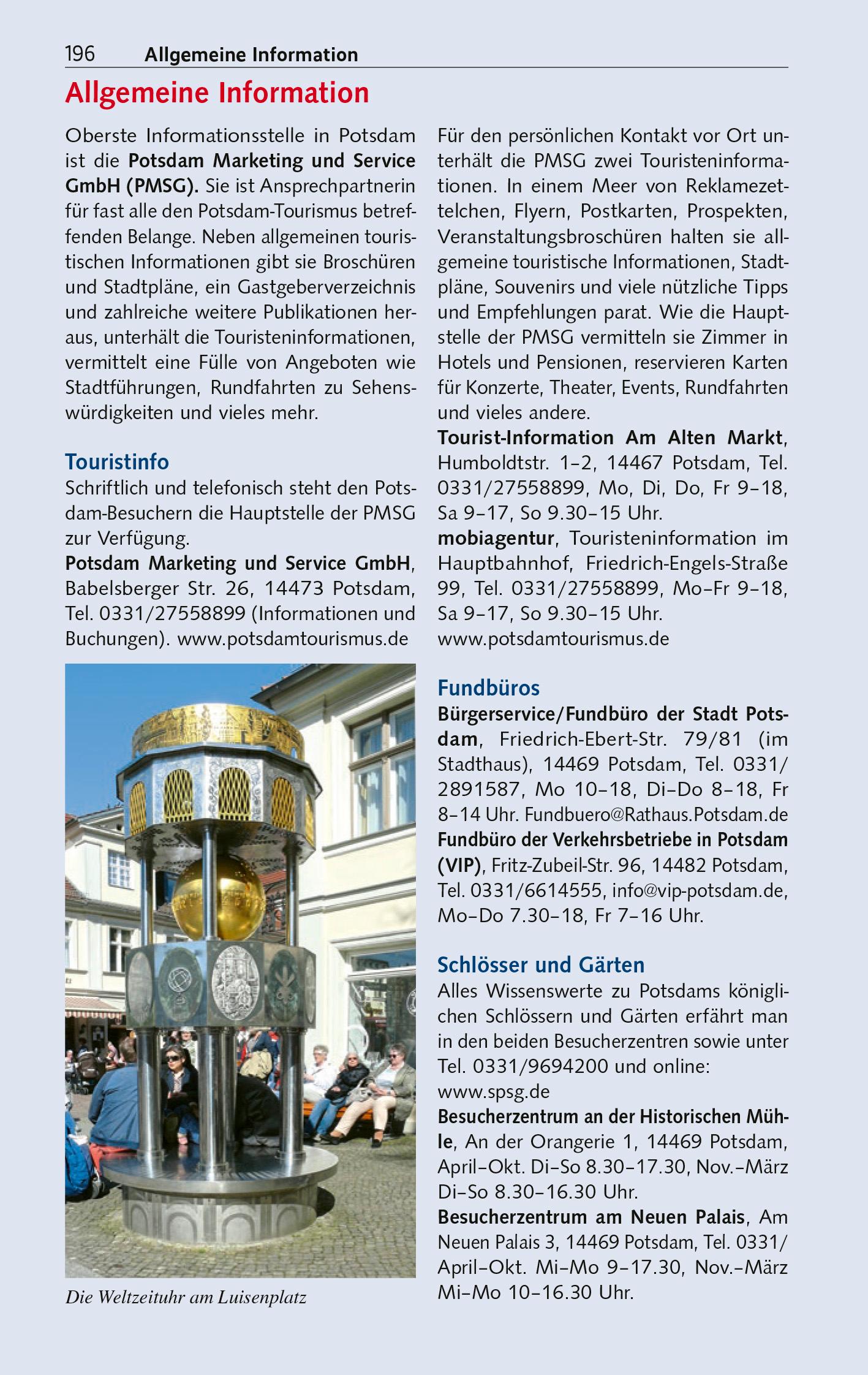 Beispielinhalt (Bild) TRESCHER Reiseführer Potsdam