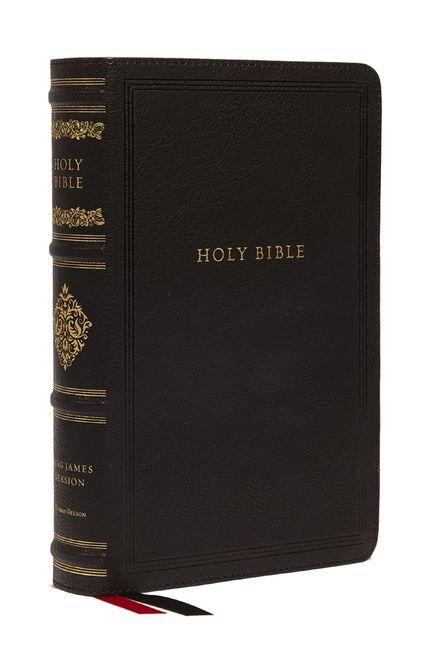 Vorderes Coverbild KJV Large Print Reference Bible, Black Leathersoft, Red Letter, Comfort Print, Thumb Indexed (Sovereign Collection)