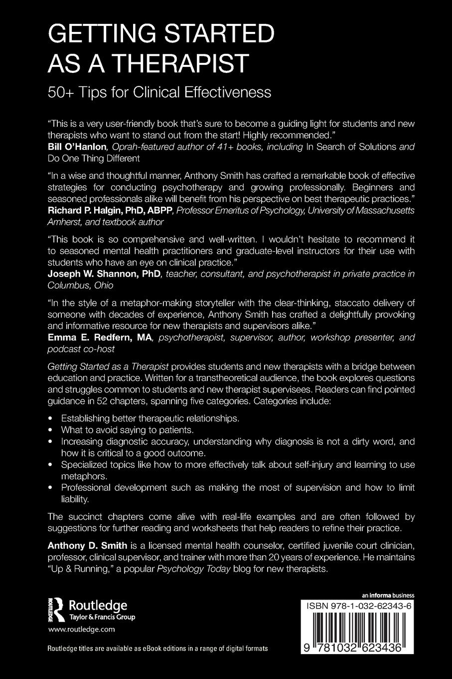 Rückseitencover Getting Started as a Therapist