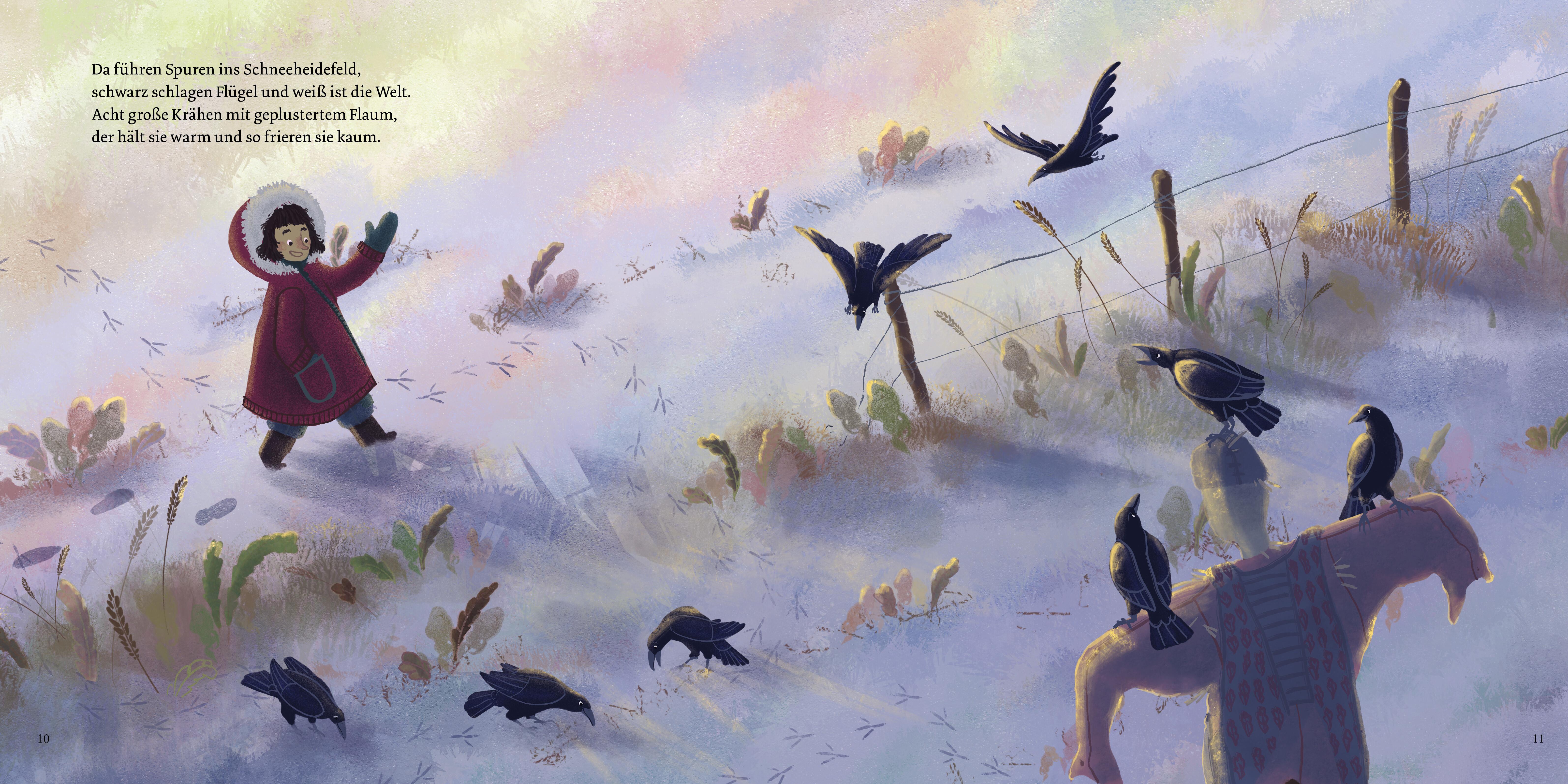 Beispielinhalt (Bild) Spuren im Schnee - Ein poetisches Winterabenteuer für Kinder ab 3 Jahren