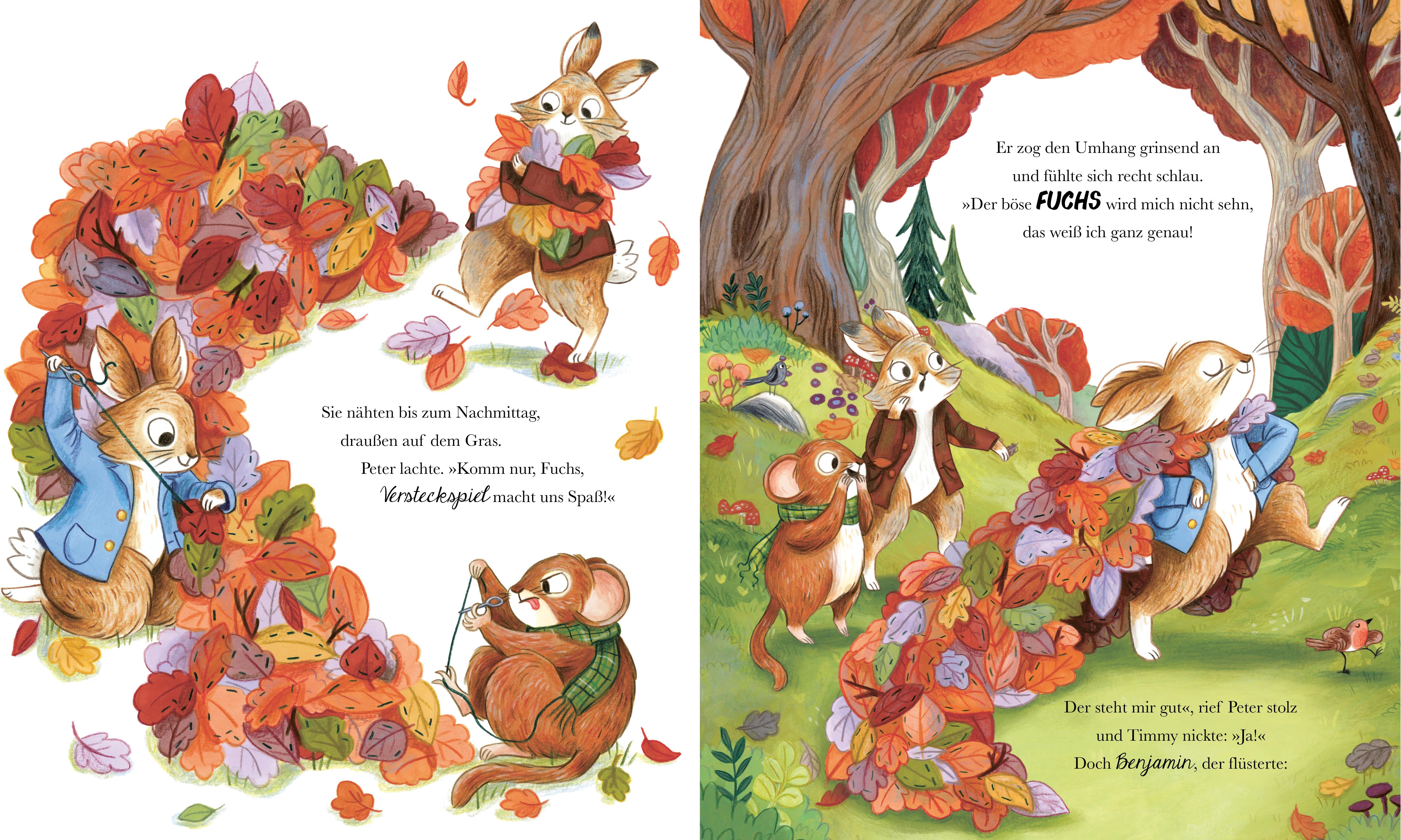 Beispielinhalt (Bild) Peter Hase - Flinker als Fuchs: Ein liebevoll gereimtes Hasen-Abenteuer