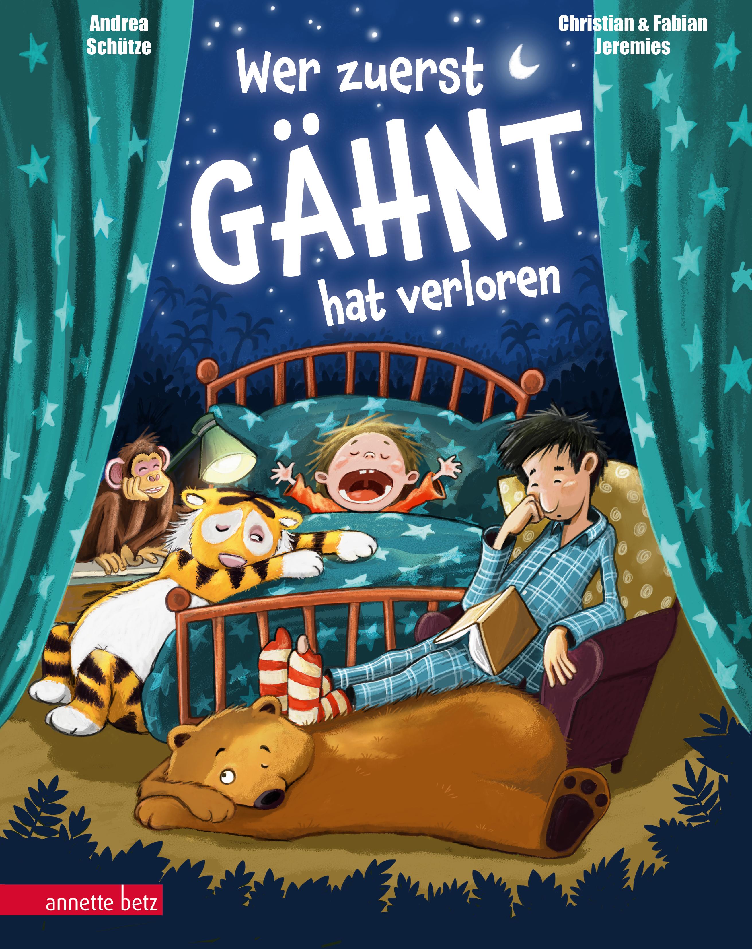 Vorderes Coverbild Wer zuerst gähnt, hat verloren! - Eine Einschlafgeschichte mit einem sympathischen Papa-Sohn-Duo