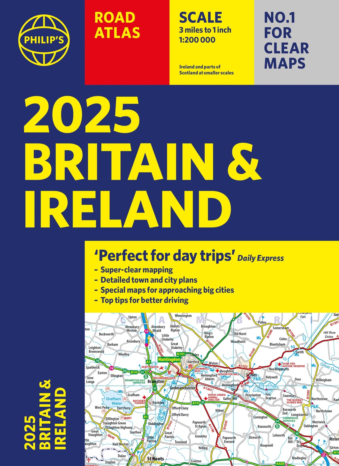 Vorderes Coverbild 2025 Philip's Road Atlas Britain and Ireland