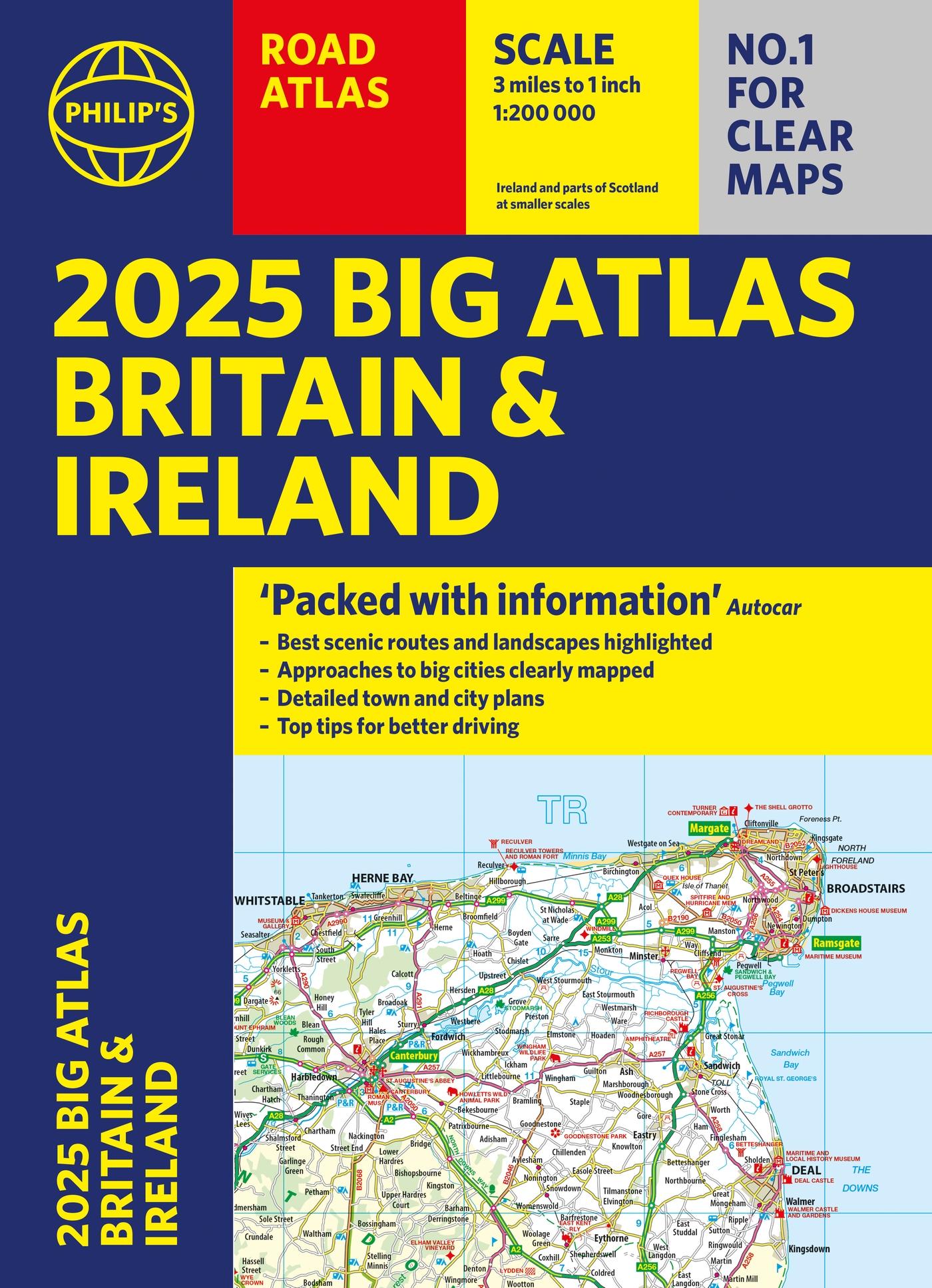 Vorderes Coverbild 2025 Philip's Big Road Atlas of Britain & Ireland