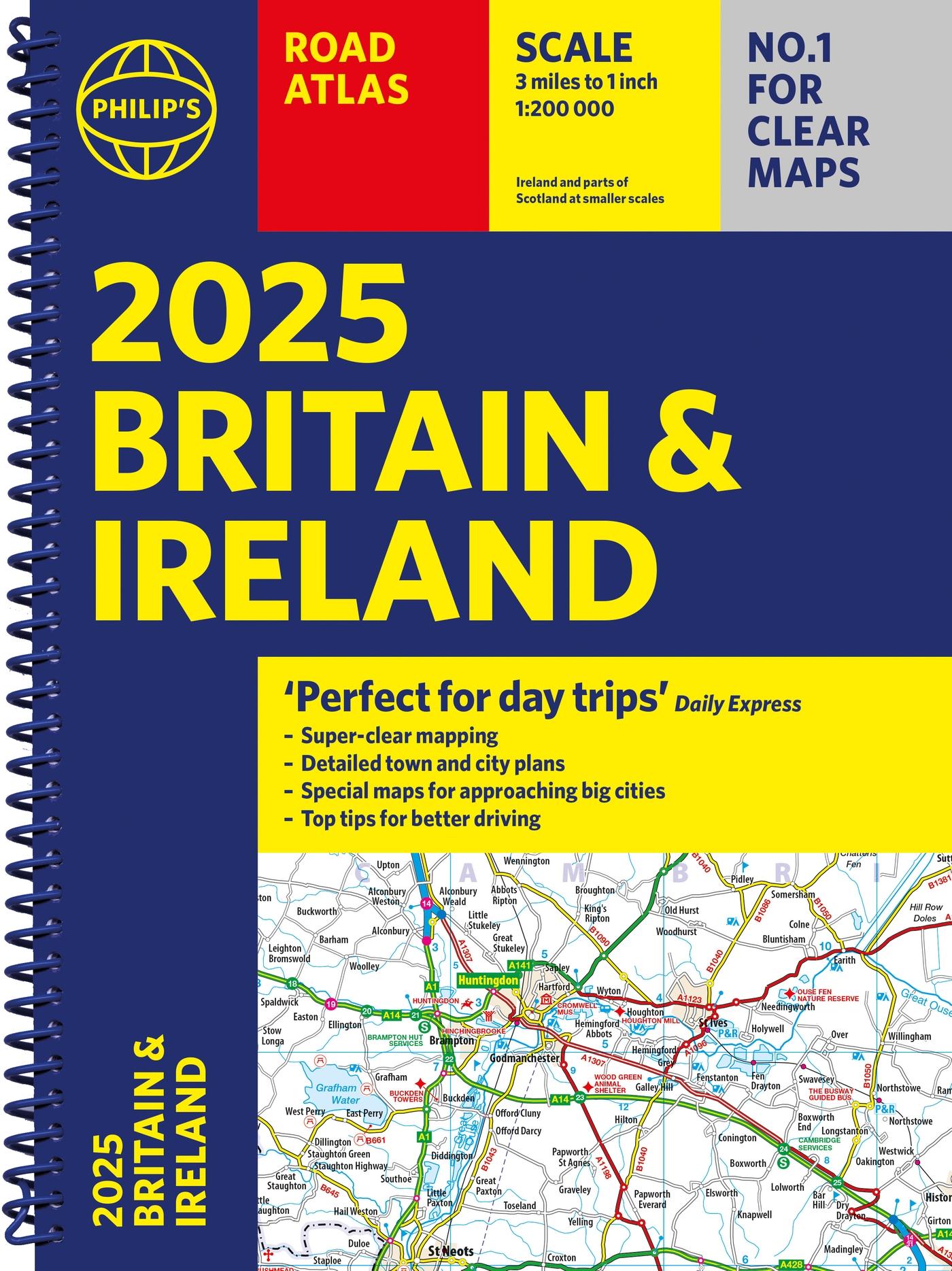 Vorderes Coverbild 2025 Philip's Road Atlas Britain and Ireland