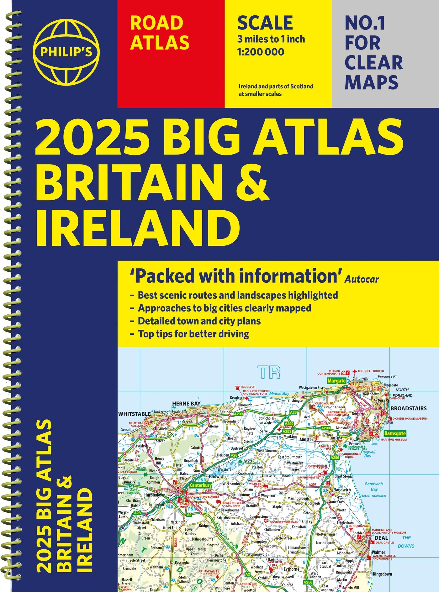 Vorderes Coverbild 2025 Philip's Big Road Atlas of Britain & Ireland