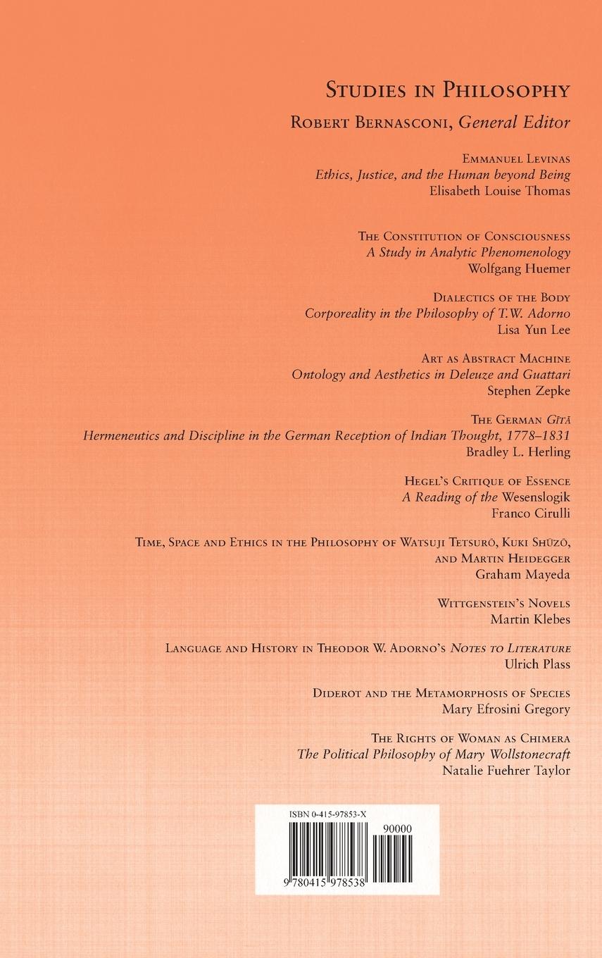 Rückseitencover The Rights of Woman as Chimera