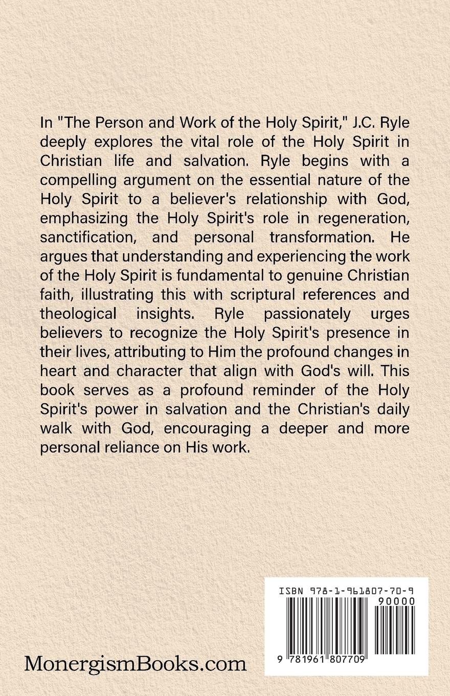 Rückseitencover The Person and Work of the Holy Spirit