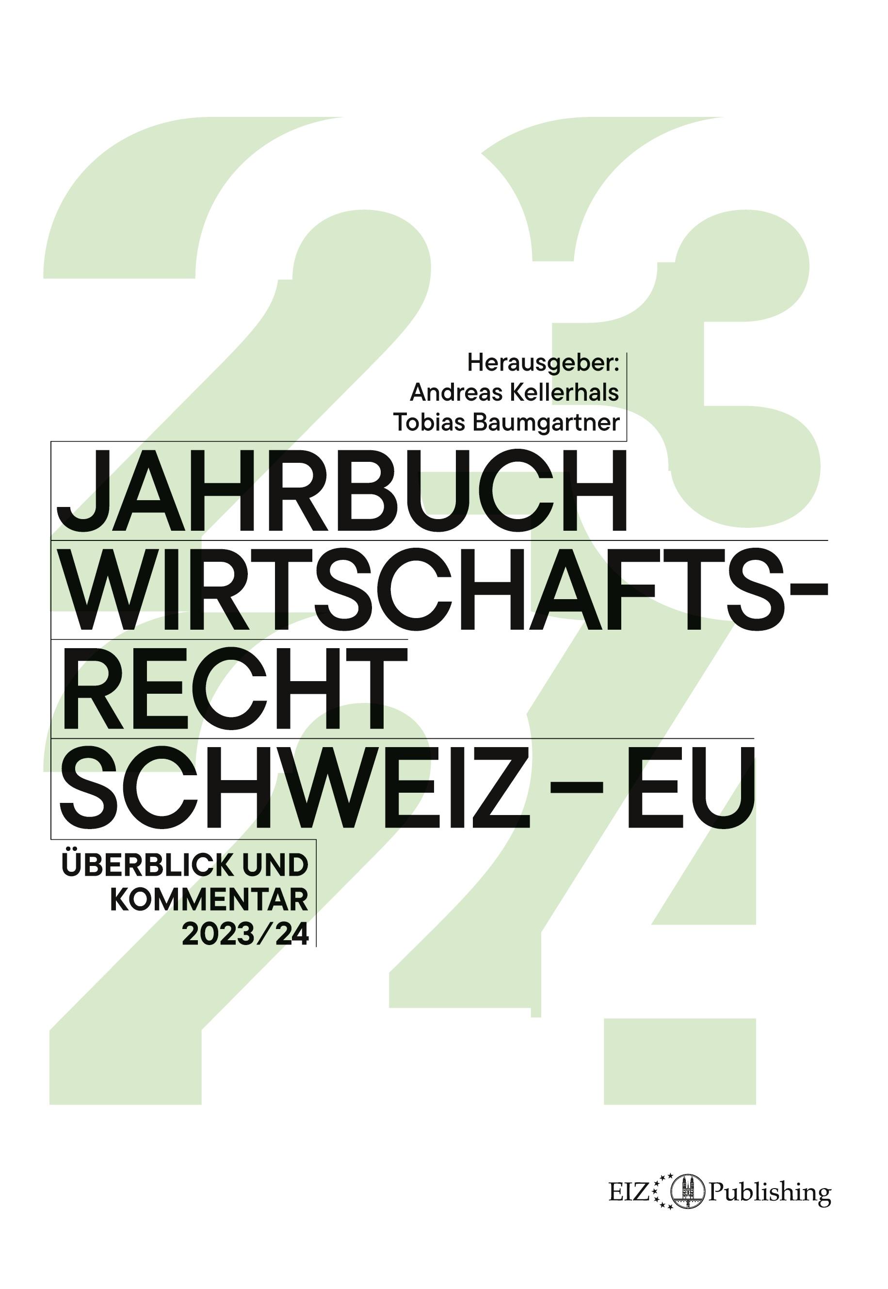 Vorderes Coverbild Jahrbuch Wirtschaftsrecht Schweiz - EU 2024