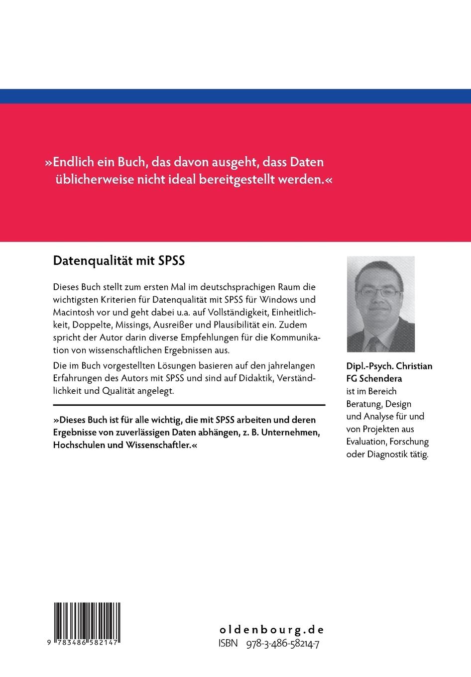Rückseitencover Datenqualität mit SPSS