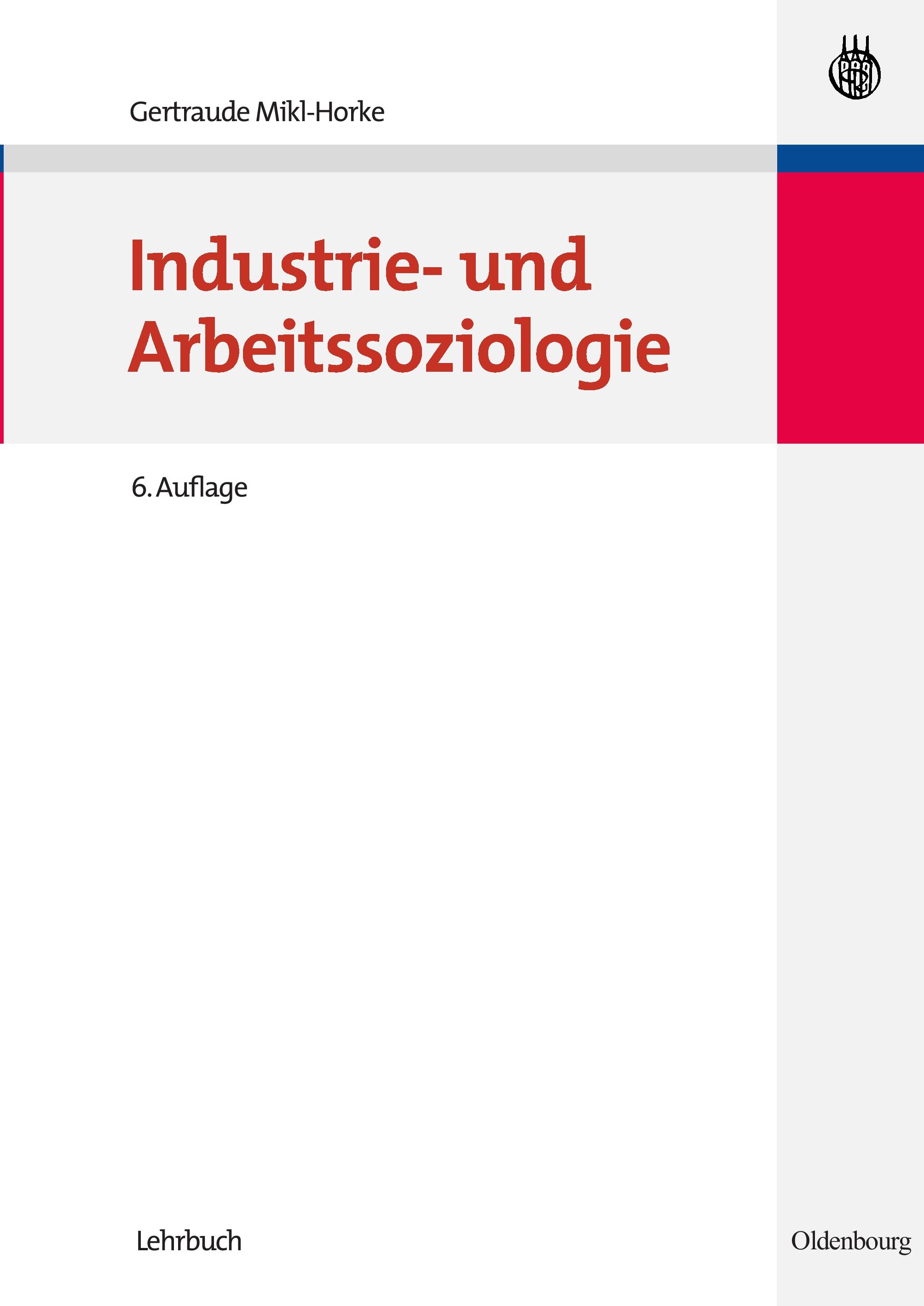 Vorderes Coverbild Industrie- und Arbeitssoziologie