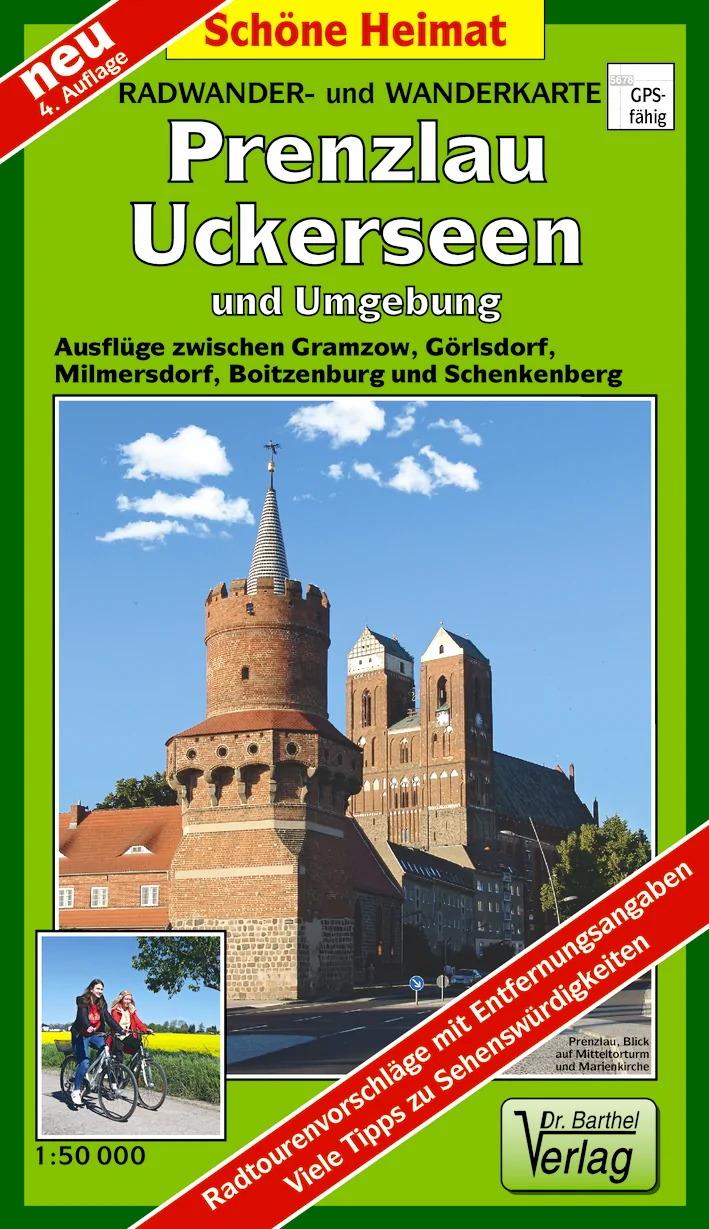 Vorderes Coverbild Radwander- und Wanderkarte Prenzlau, Uckerseen und Umgebung