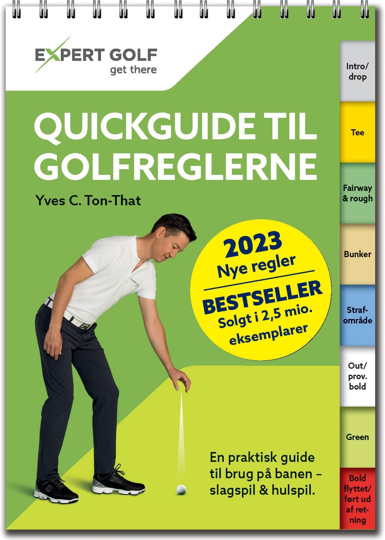 Vorderes Coverbild Quickguide til Golfreglerne 2023-2027