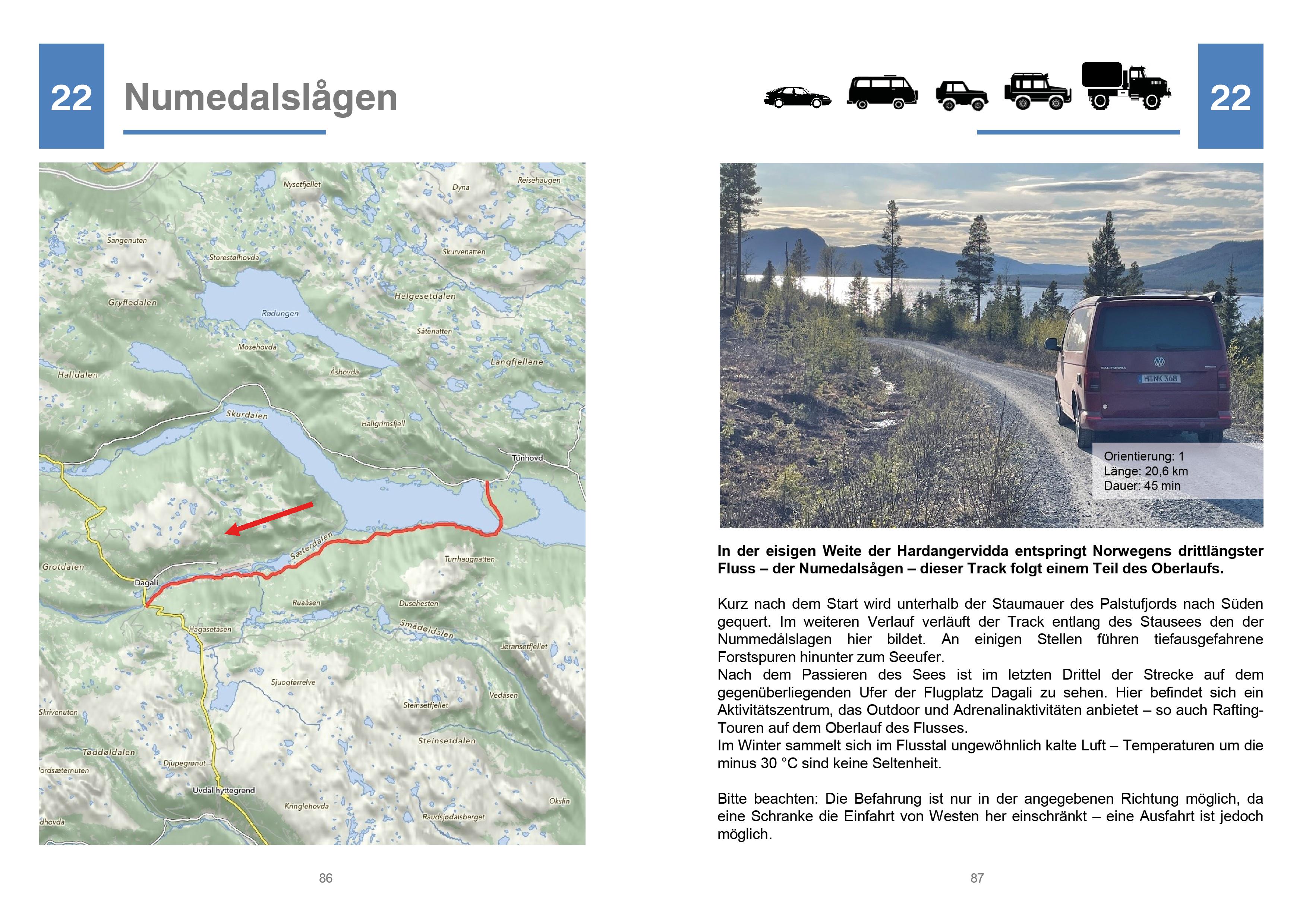 Beispielinhalt (Bild) Trackbook Norwegen und Schweden - Fjäll