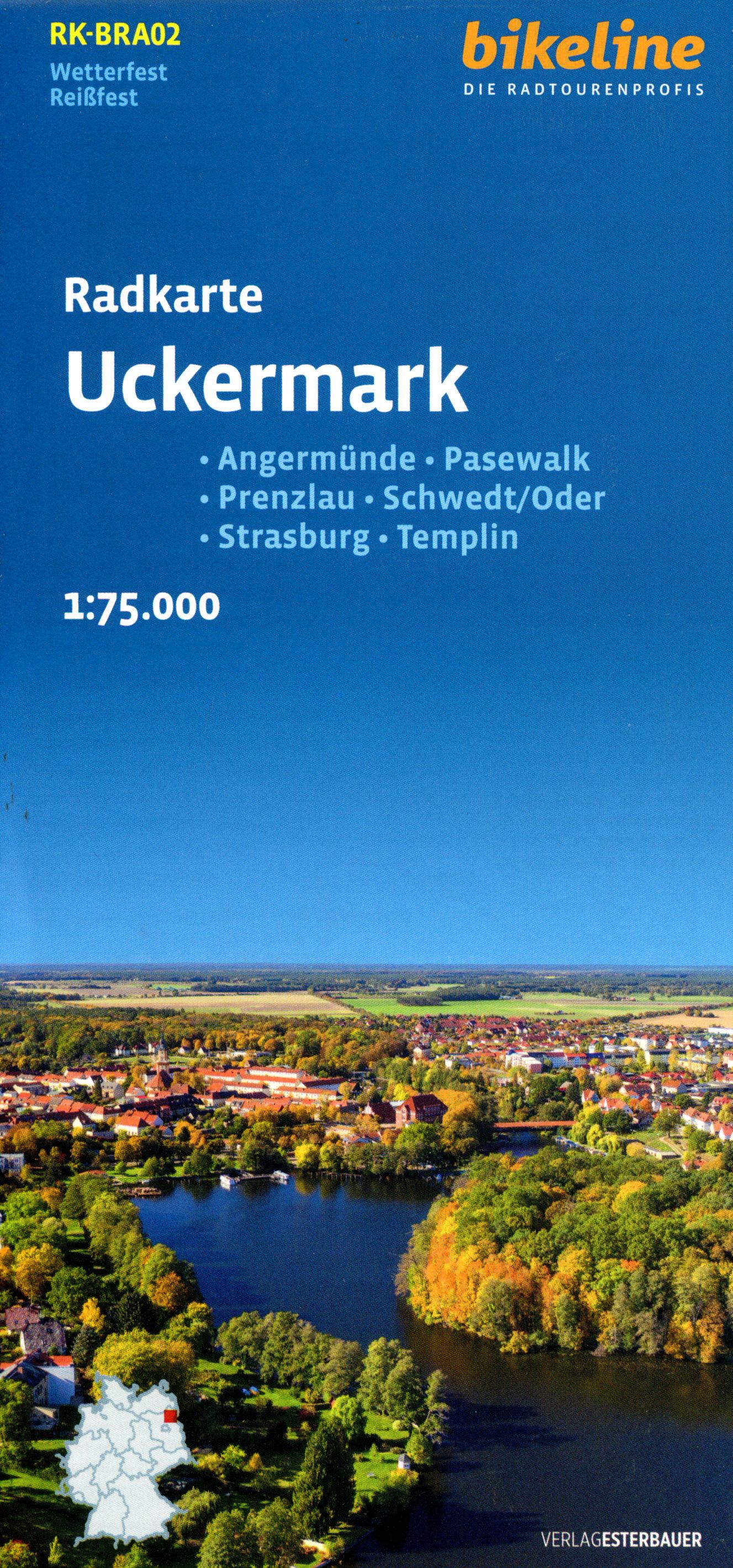 Vorderes Coverbild Radkarte Uckermark (RK-BRA02)