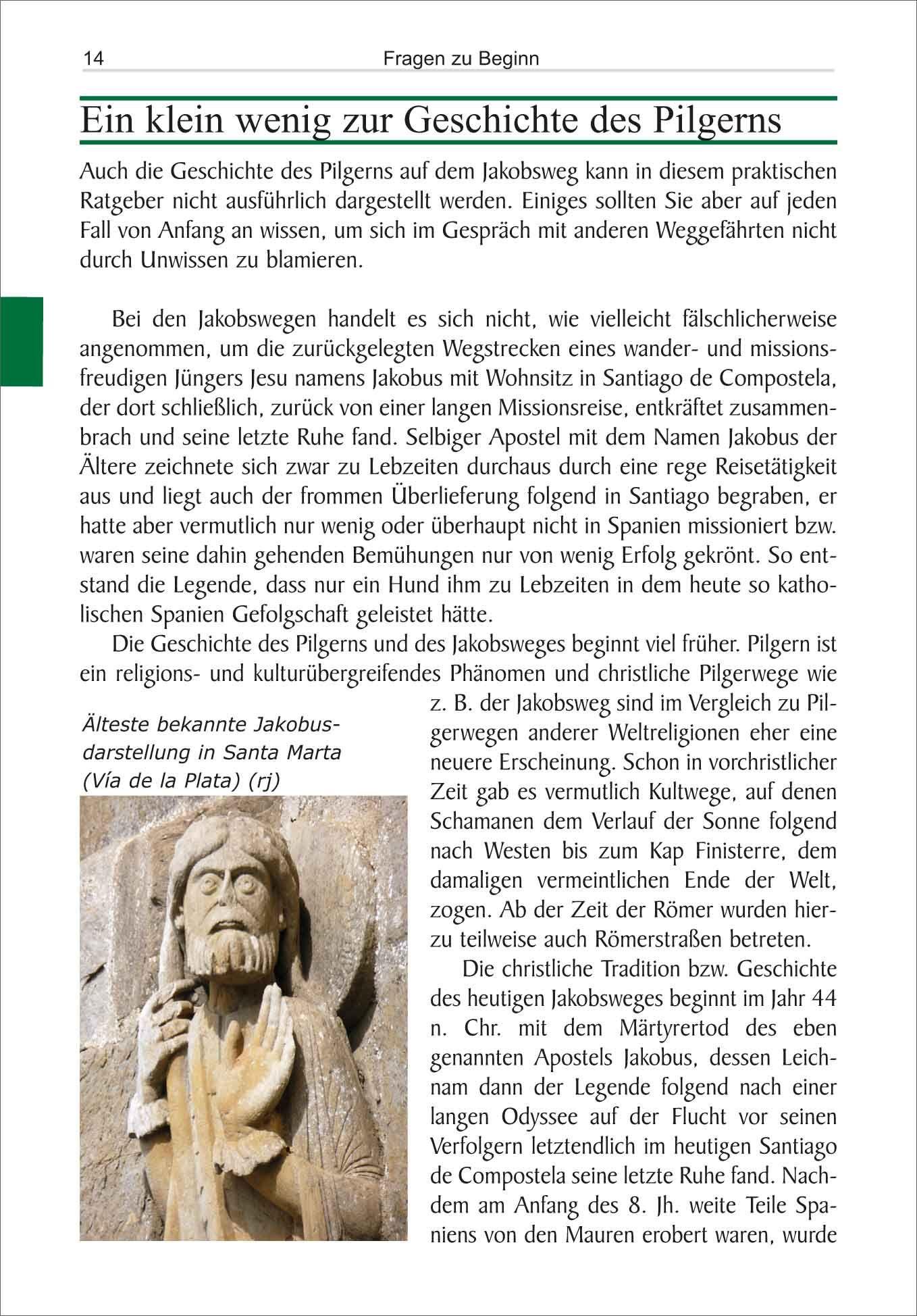 Beispielinhalt (Bild) Pilgern auf den Jakobswegen
