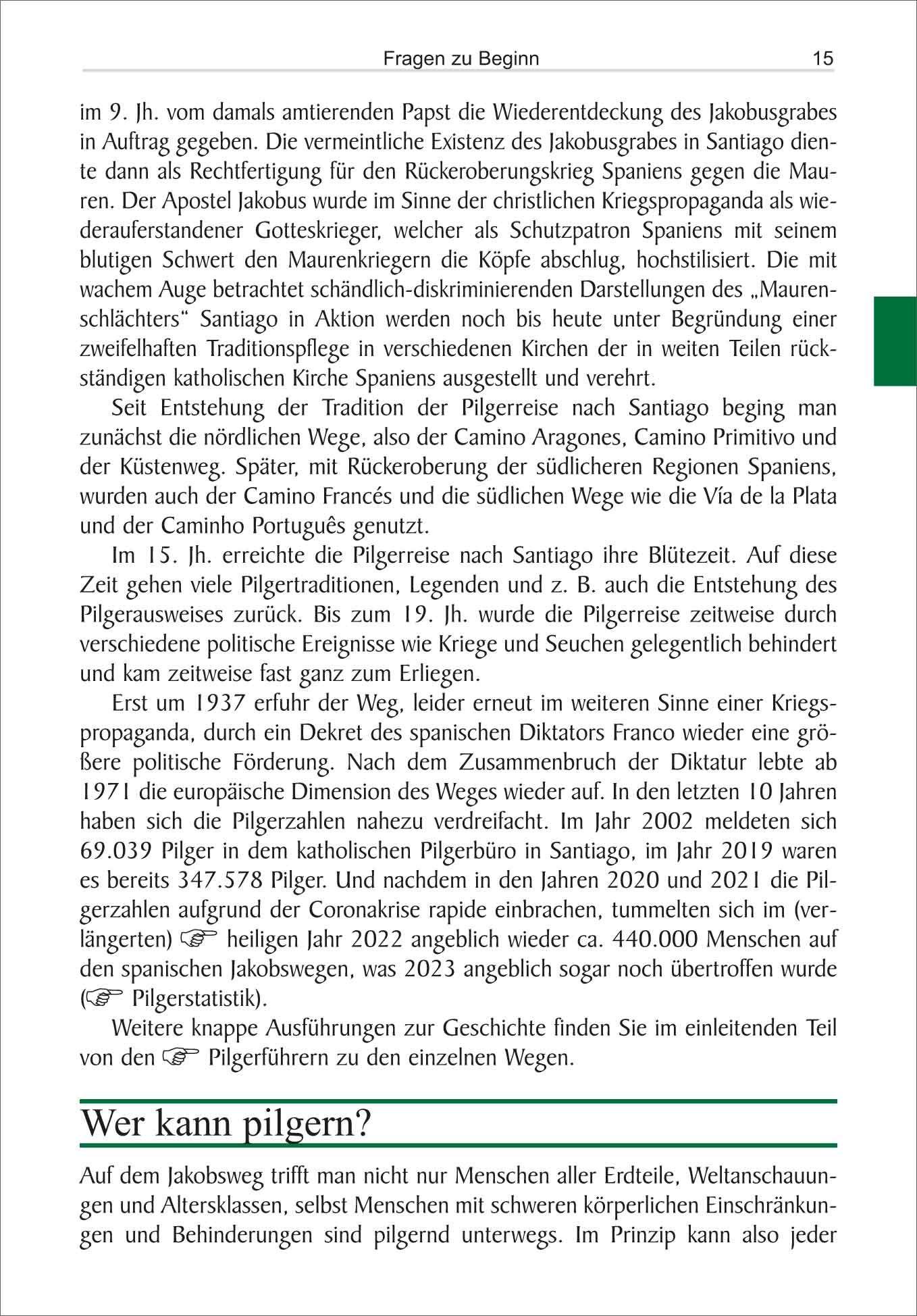 Beispielinhalt (Bild) Pilgern auf den Jakobswegen