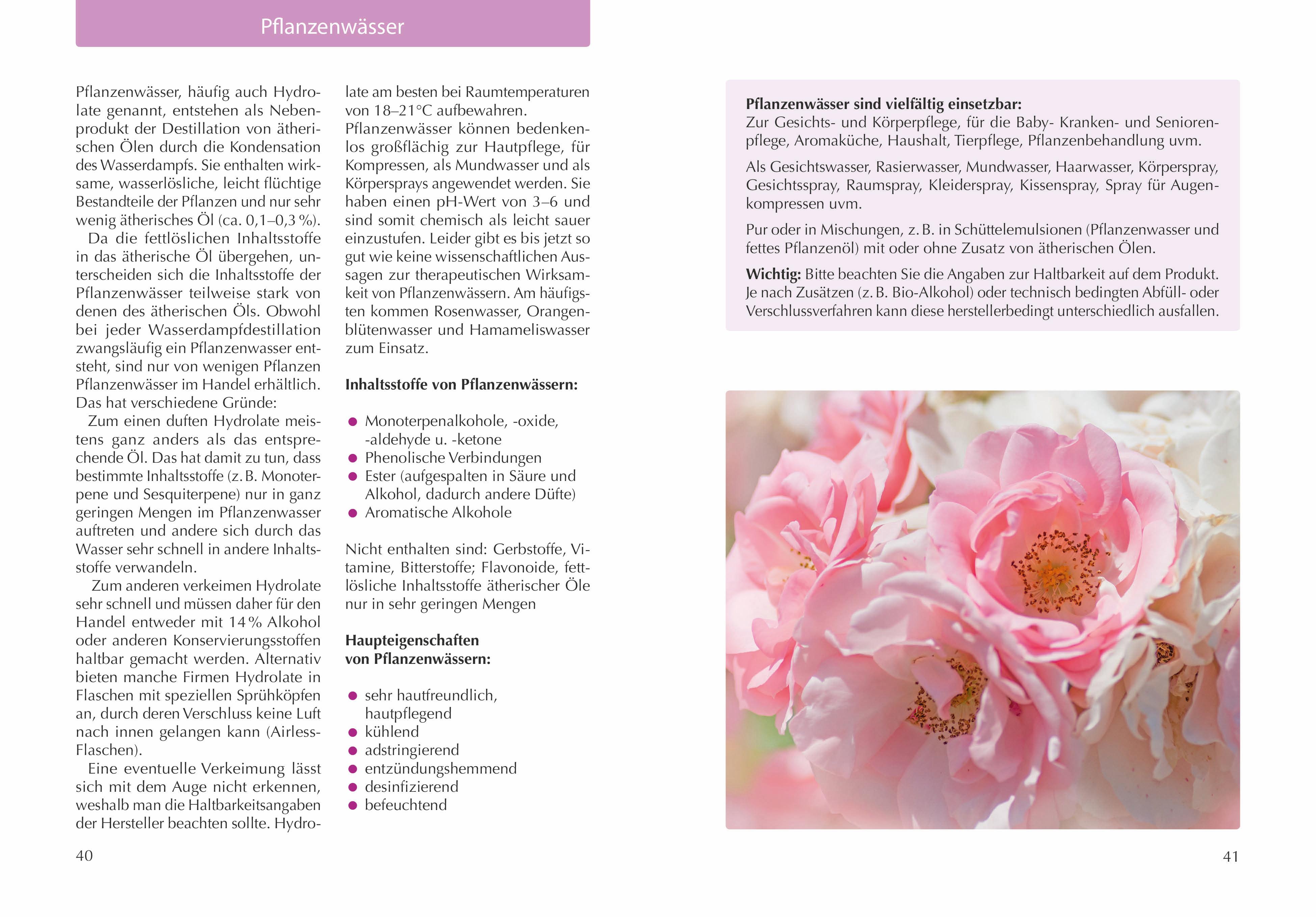 Beispielinhalt (Bild) Handbuch Ätherische Öle