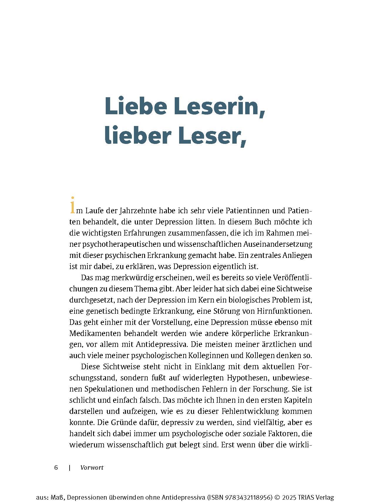 Beispielinhalt (Bild) Depressionen überwinden ohne Antidepressiva