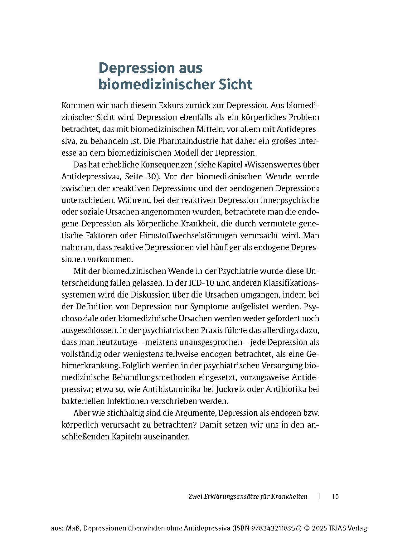 Beispielinhalt (Bild) Depressionen überwinden ohne Antidepressiva