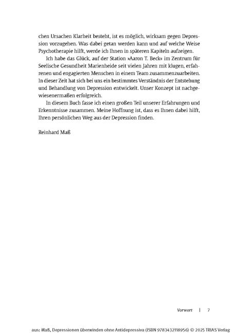 Beispielinhalt (Bild) Depressionen überwinden ohne Antidepressiva