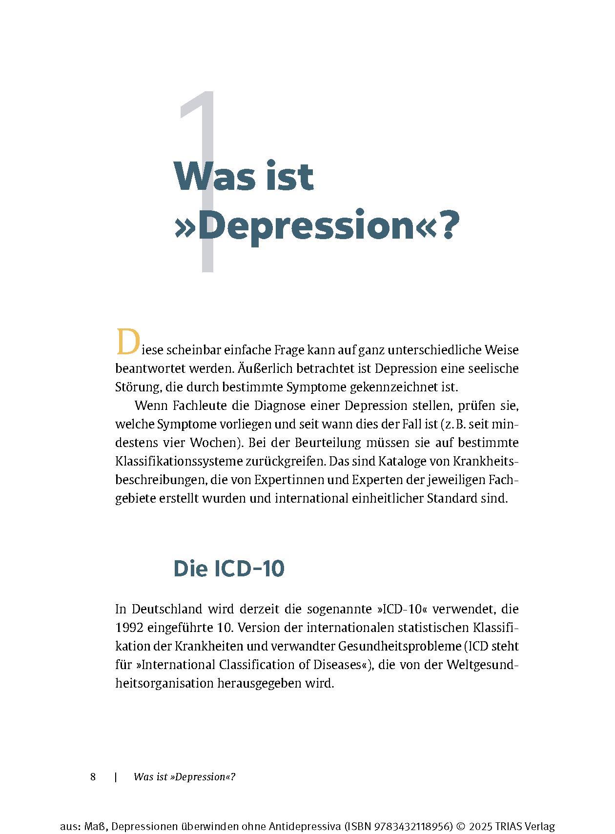 Beispielinhalt (Bild) Depressionen überwinden ohne Antidepressiva