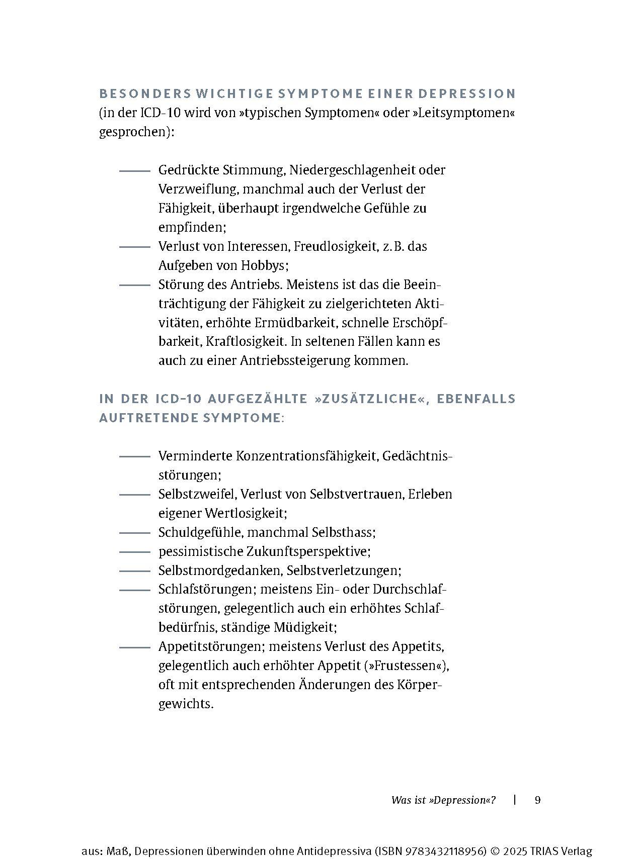 Beispielinhalt (Bild) Depressionen überwinden ohne Antidepressiva