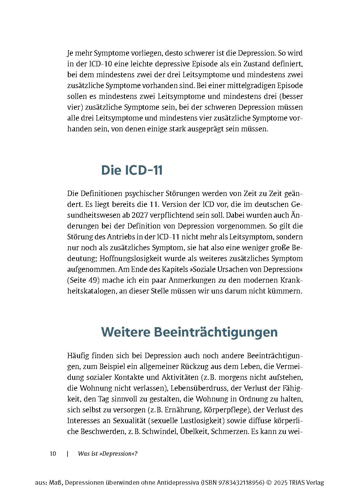 Beispielinhalt (Bild) Depressionen überwinden ohne Antidepressiva