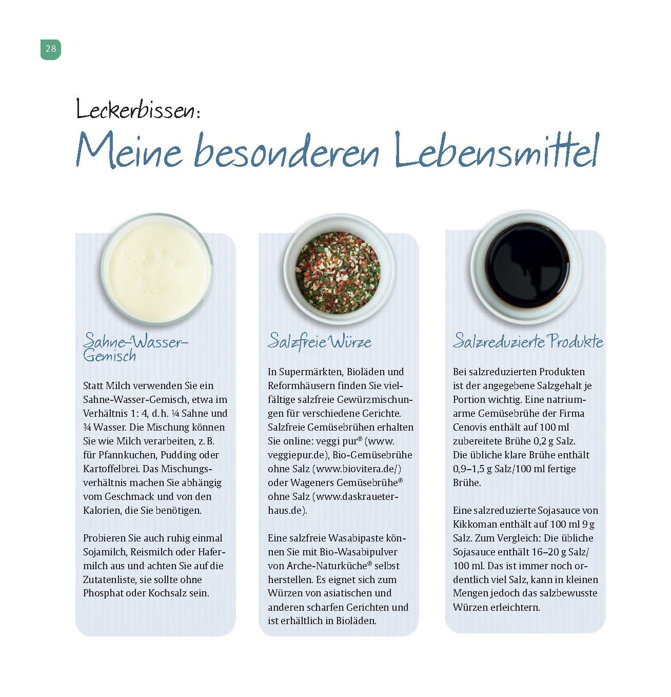 Beispielinhalt (Bild) Köstlich essen Nierenerkrankungen