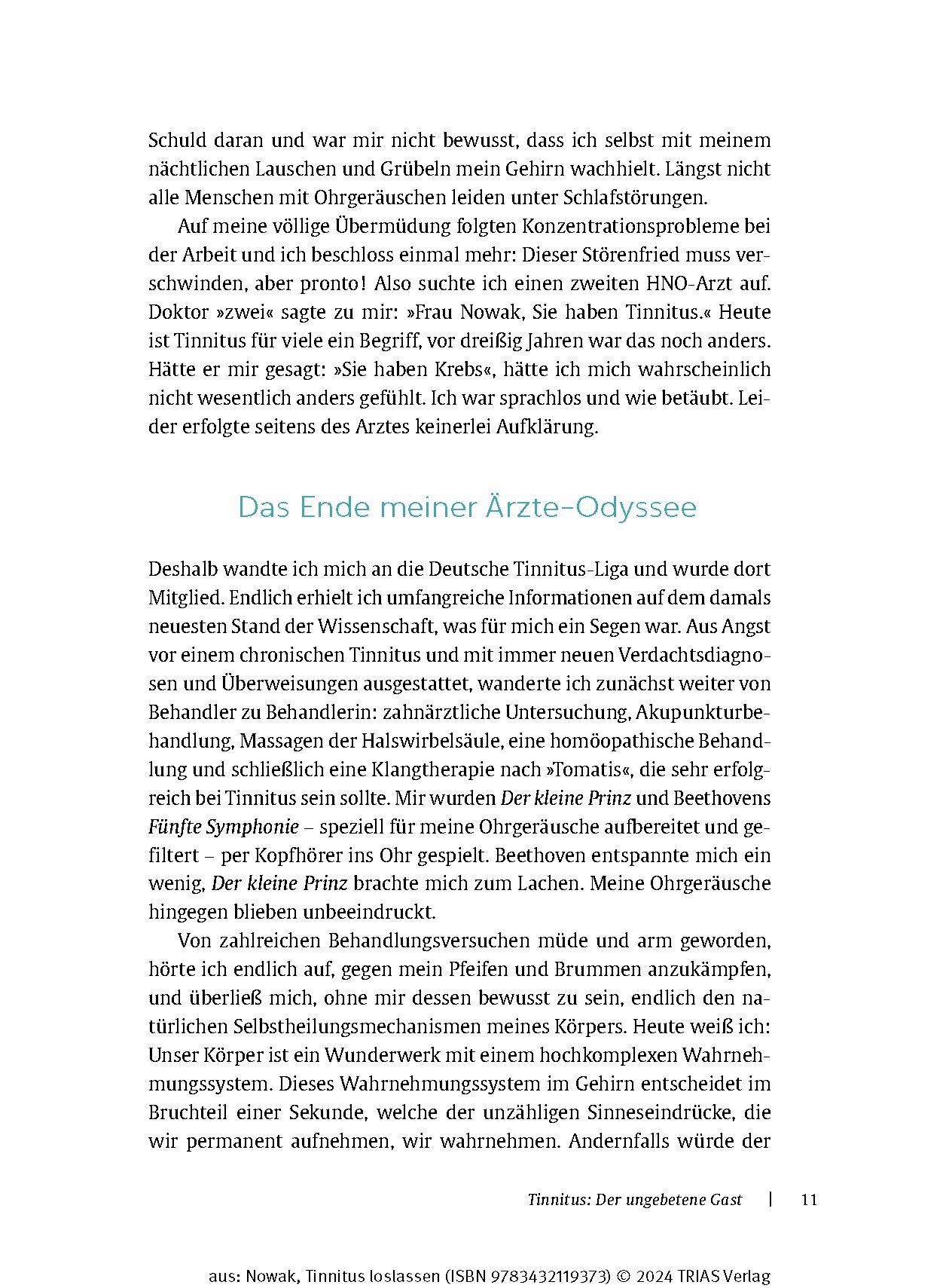 Beispielinhalt (Bild) Tinnitus loslassen