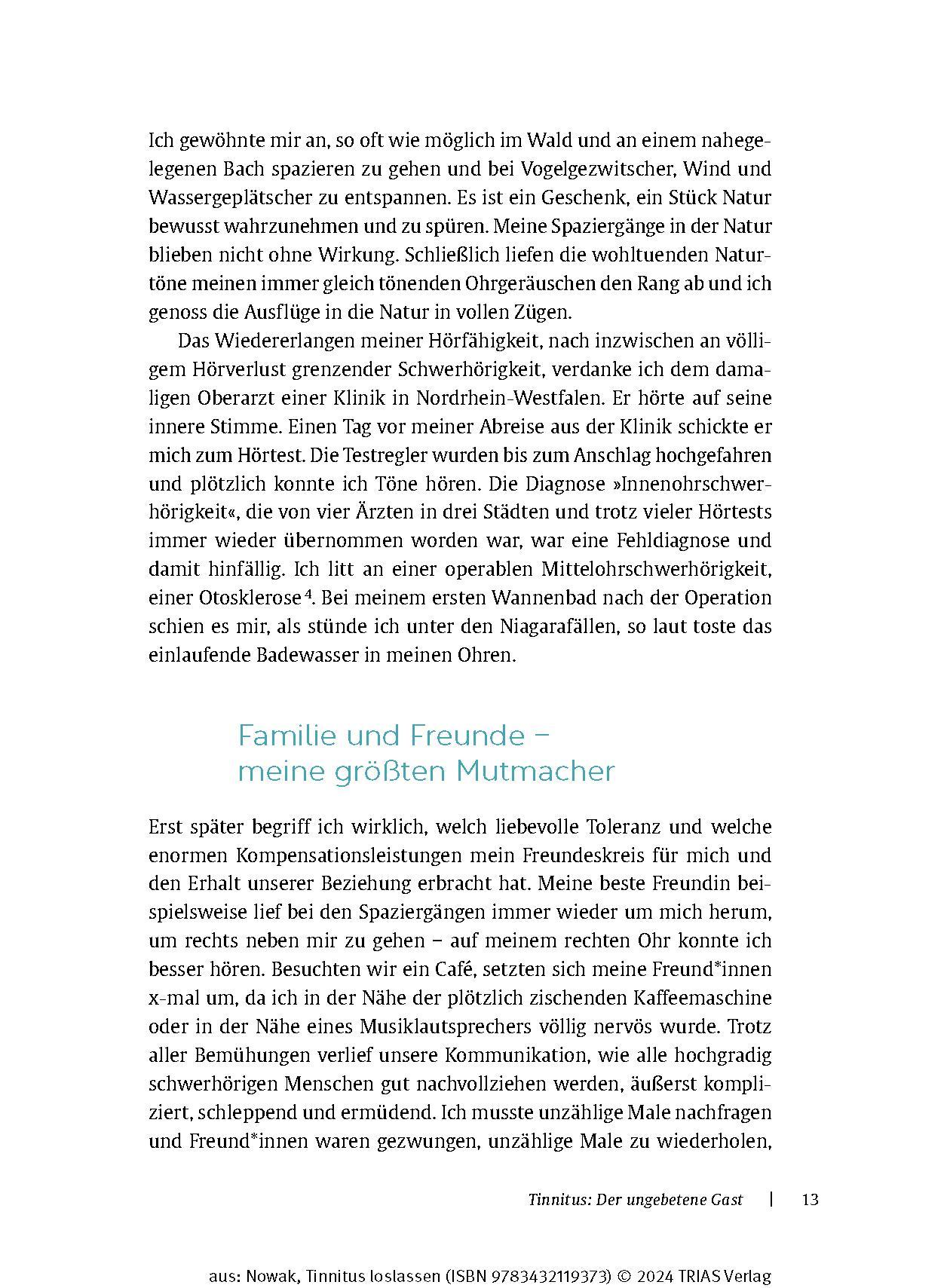 Beispielinhalt (Bild) Tinnitus loslassen