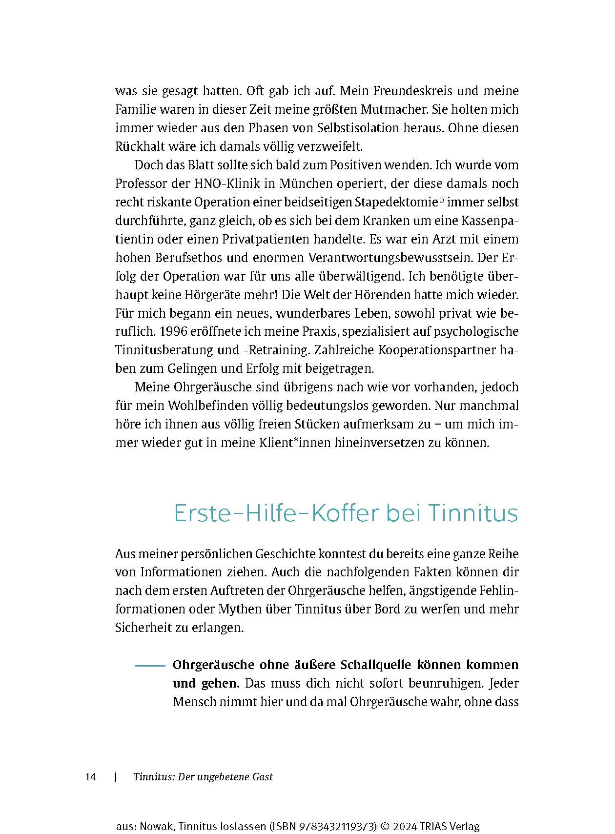 Beispielinhalt (Bild) Tinnitus loslassen