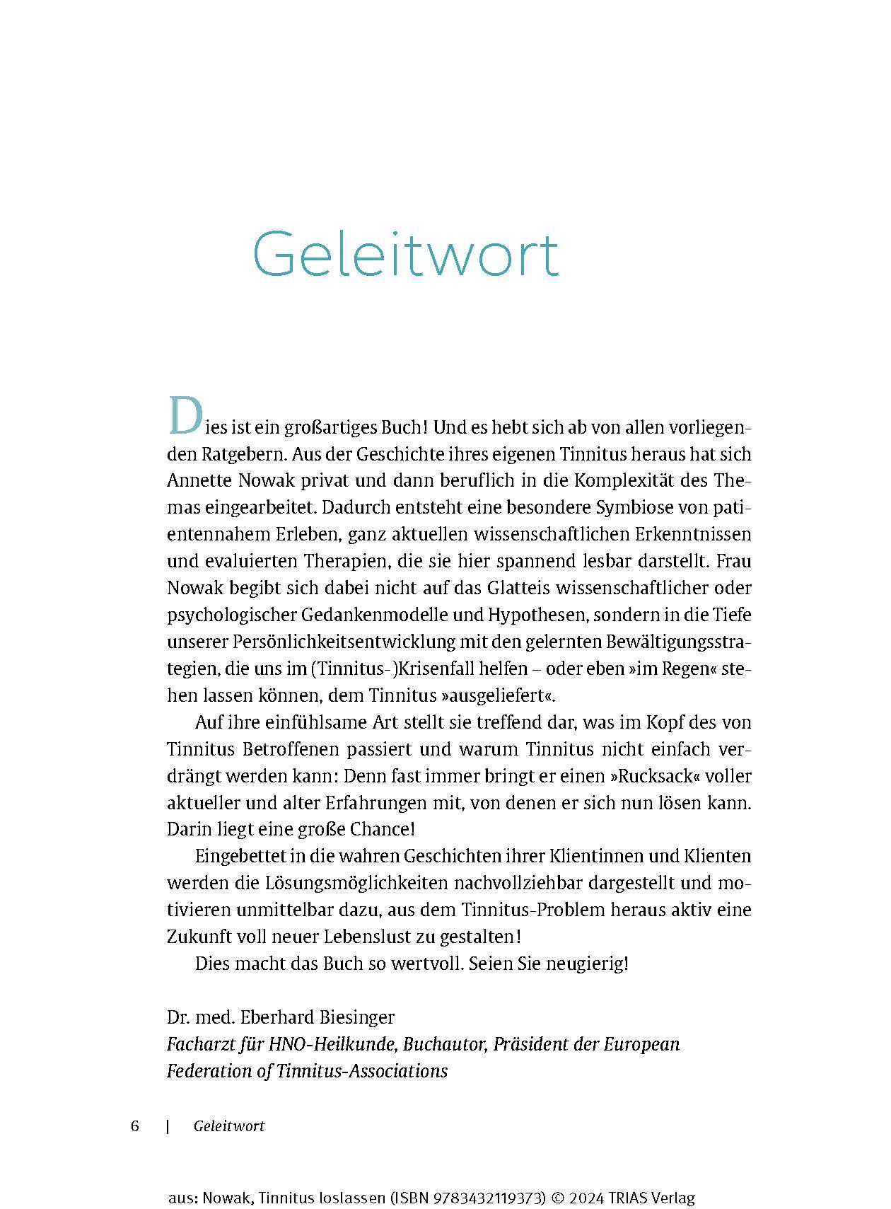 Beispielinhalt (Bild) Tinnitus loslassen