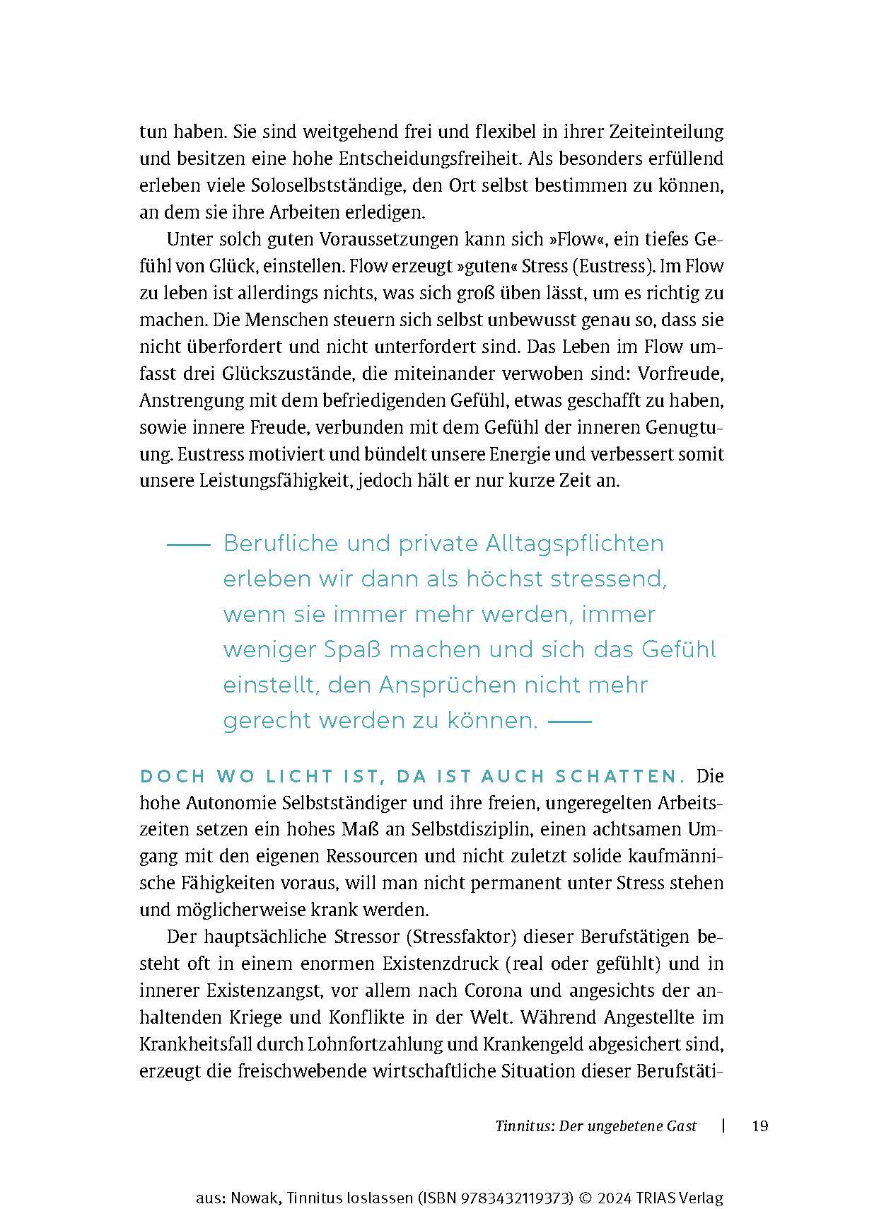 Beispielinhalt (Bild) Tinnitus loslassen