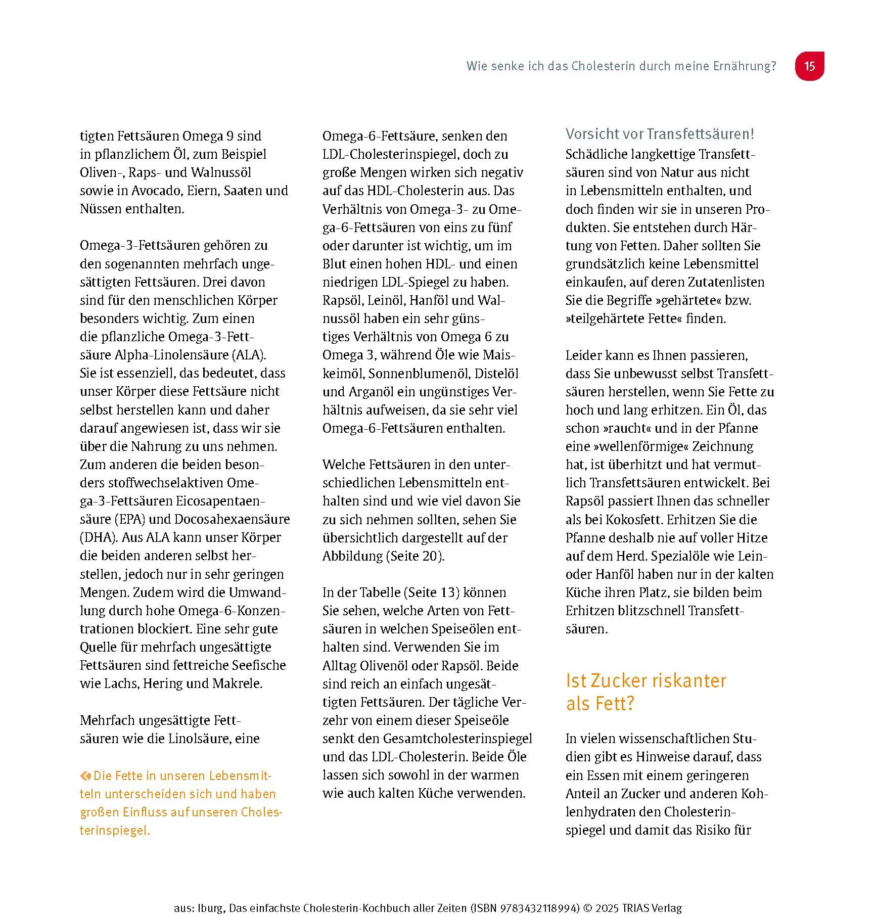 Beispielinhalt (Bild) Das einfachste Cholesterin-Kochbuch aller Zeiten