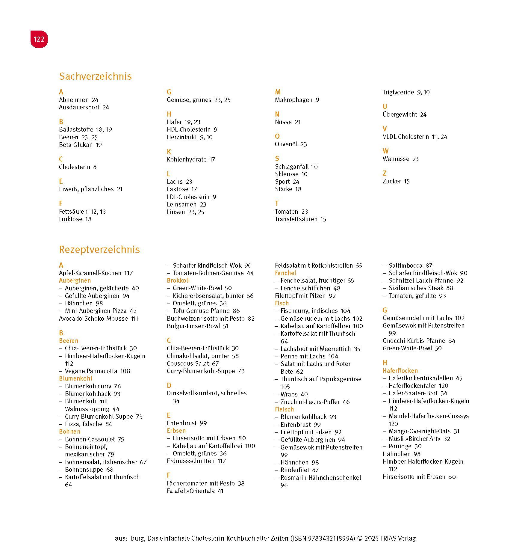 Beispielinhalt (Bild) Das einfachste Cholesterin-Kochbuch aller Zeiten