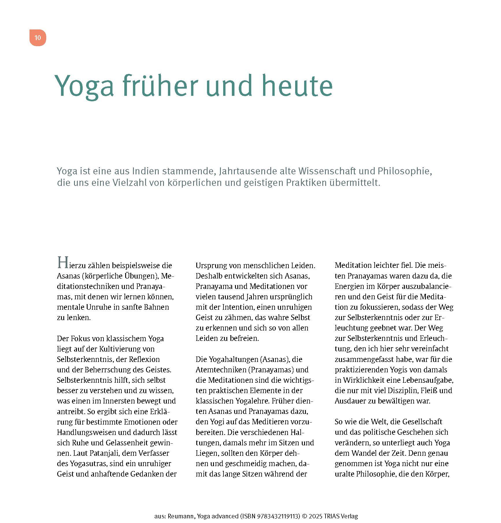 Beispielinhalt (Bild) Yoga advanced