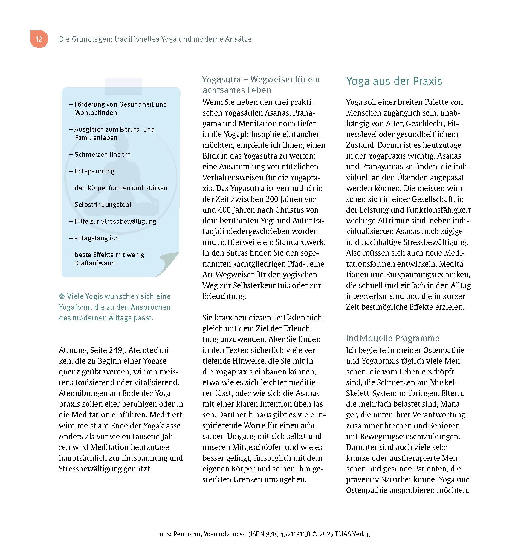 Beispielinhalt (Bild) Yoga advanced