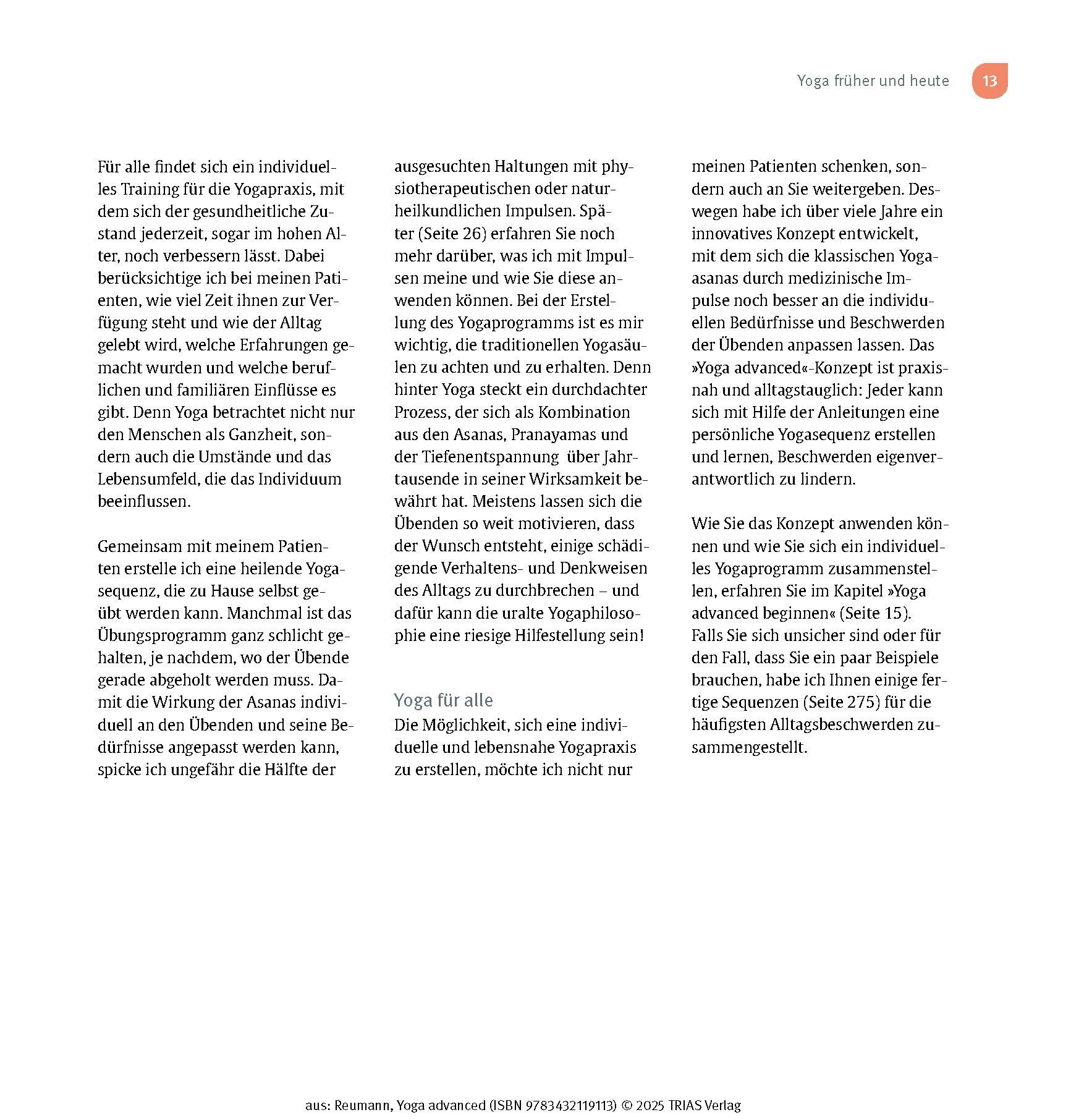 Beispielinhalt (Bild) Yoga advanced