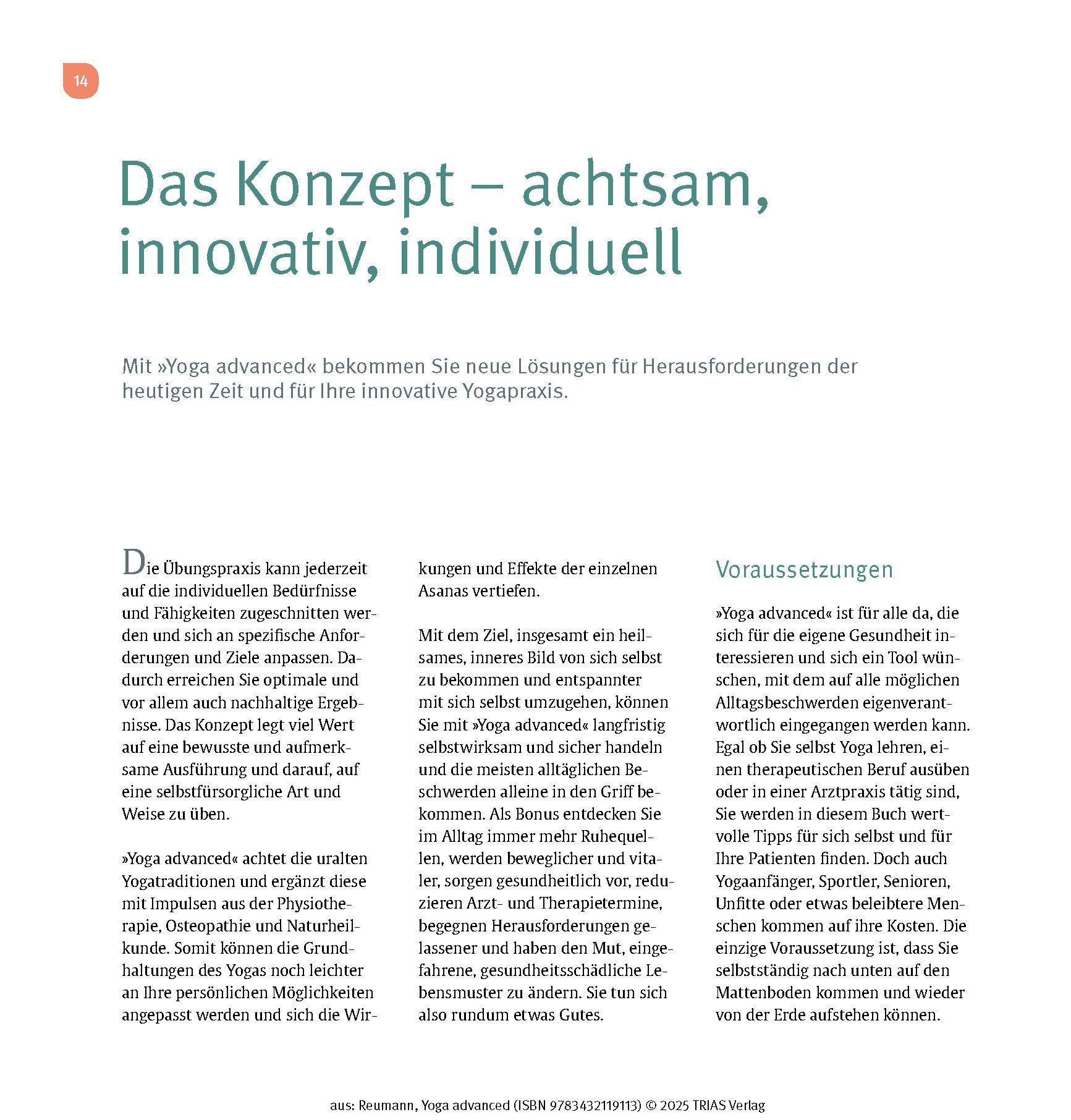 Beispielinhalt (Bild) Yoga advanced