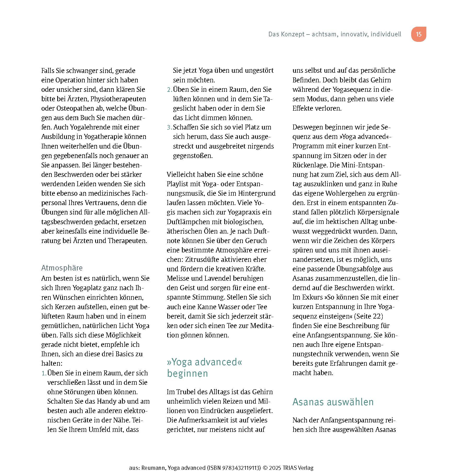 Beispielinhalt (Bild) Yoga advanced