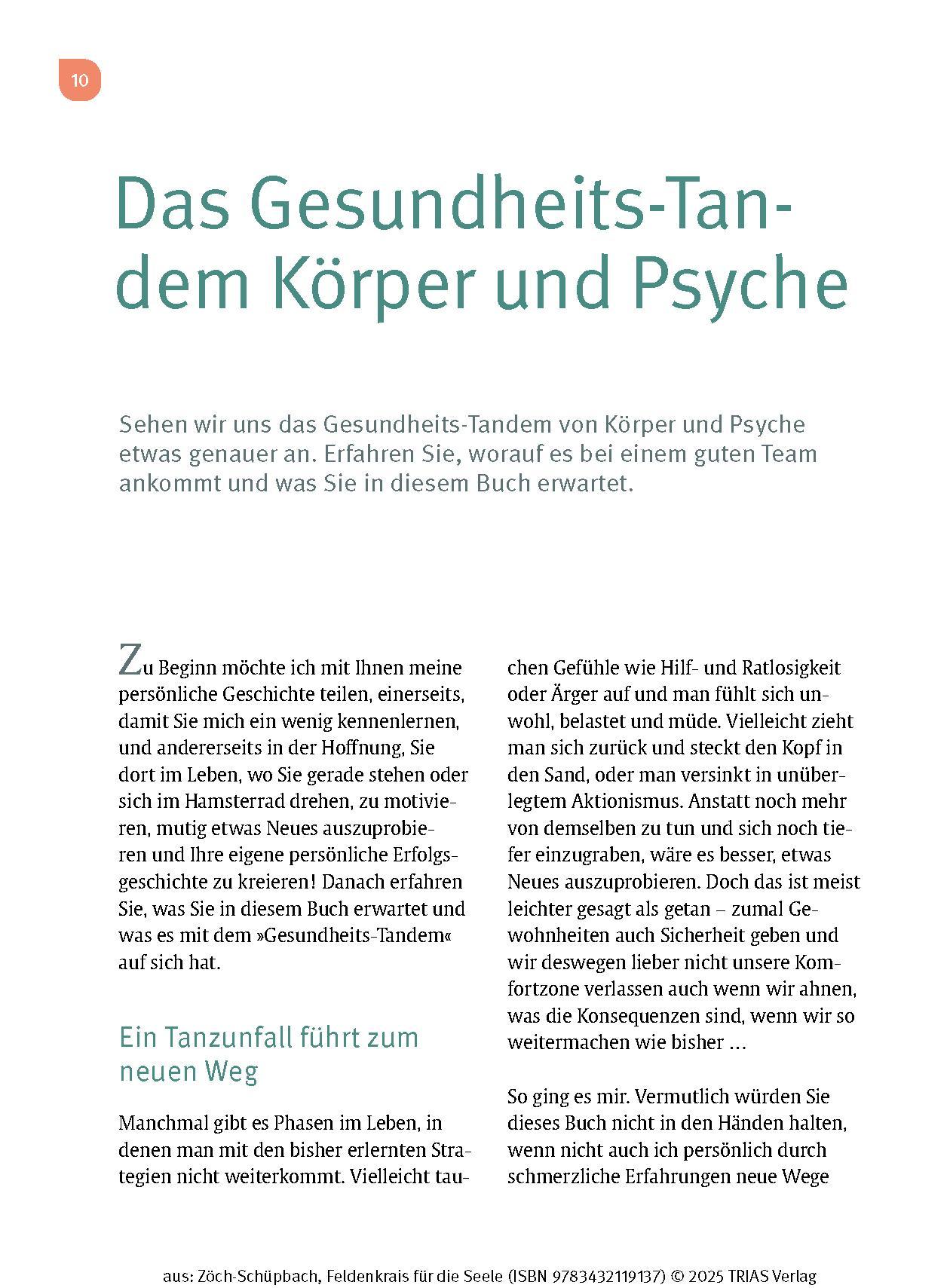 Beispielinhalt (Bild) Feldenkrais für die Seele
