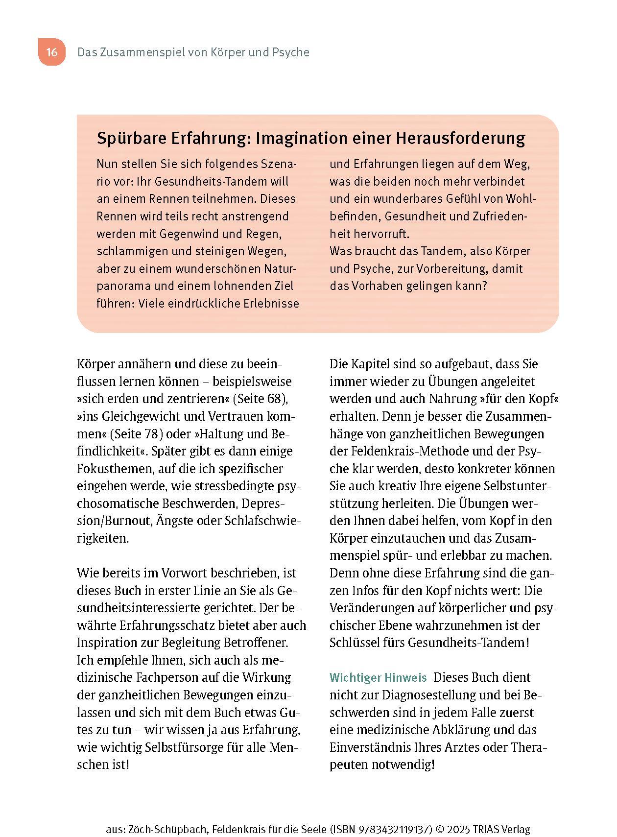 Beispielinhalt (Bild) Feldenkrais für die Seele
