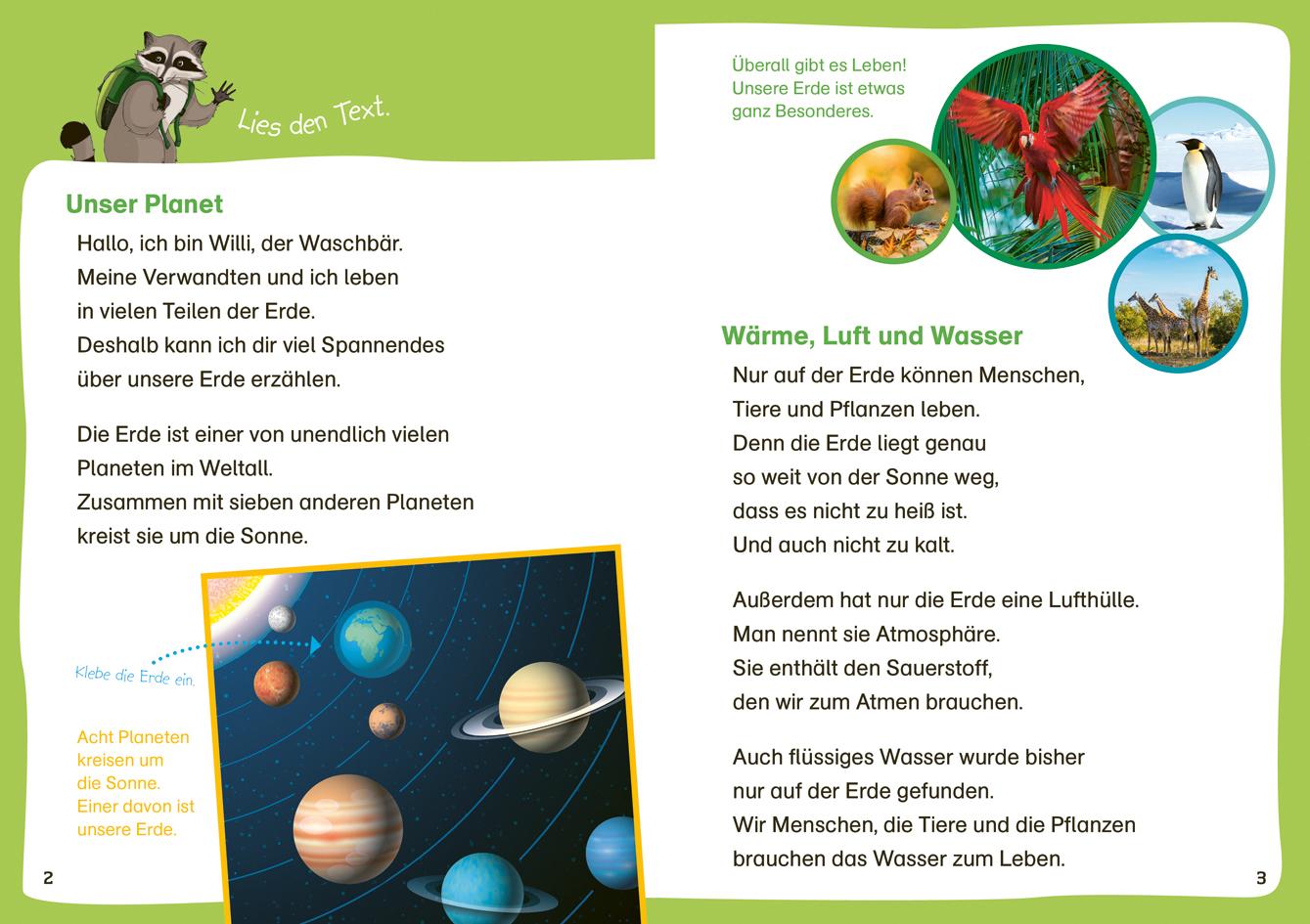 Beispielinhalt (Bild) WAS IST WAS Erstes Lesen. Leserätsel Unsere Erde