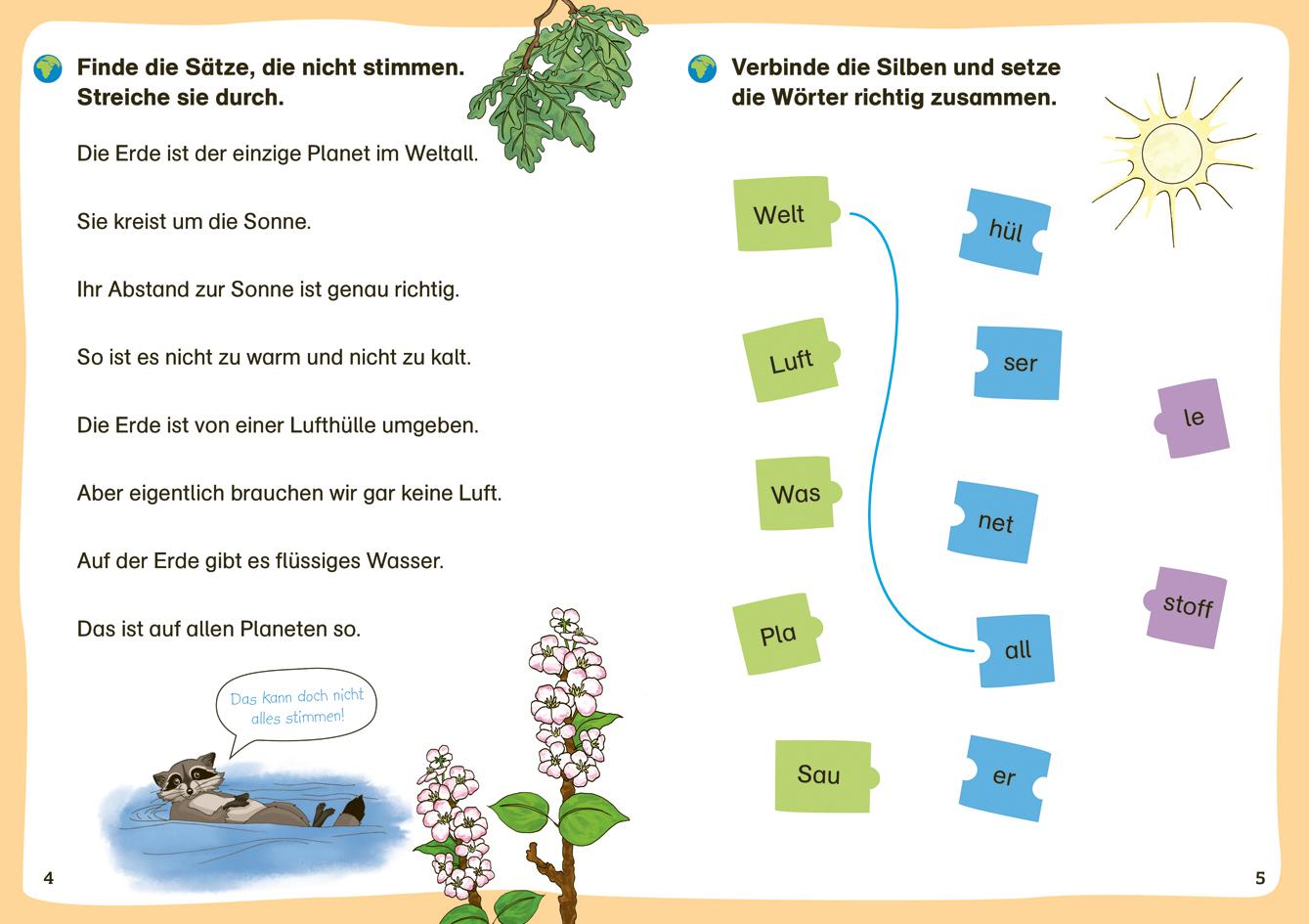 Beispielinhalt (Bild) WAS IST WAS Erstes Lesen. Leserätsel Unsere Erde