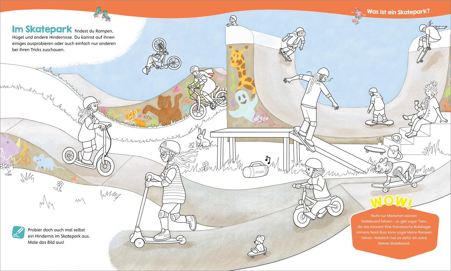 Beispielinhalt (Bild) WAS IST WAS Junior Mitmach-Heft Alles, was rollt!