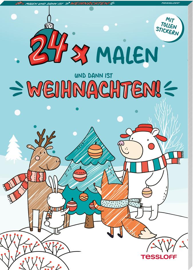 Vorderes Coverbild 24 x malen und dann ist Weihnachten!