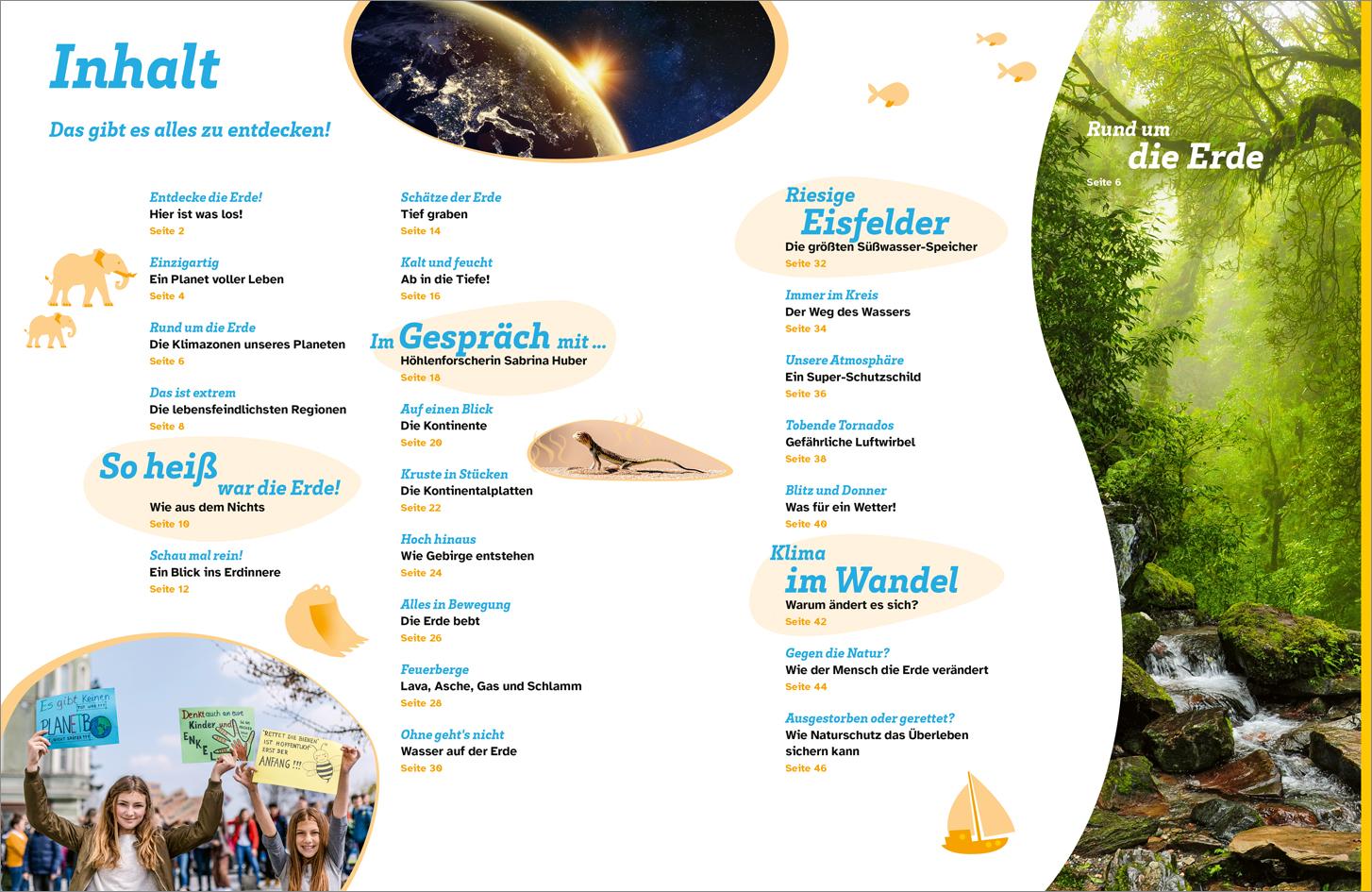 Beispielinhalt (Bild) WAS IST WAS Die Erde. Unser einzigartiger Planet